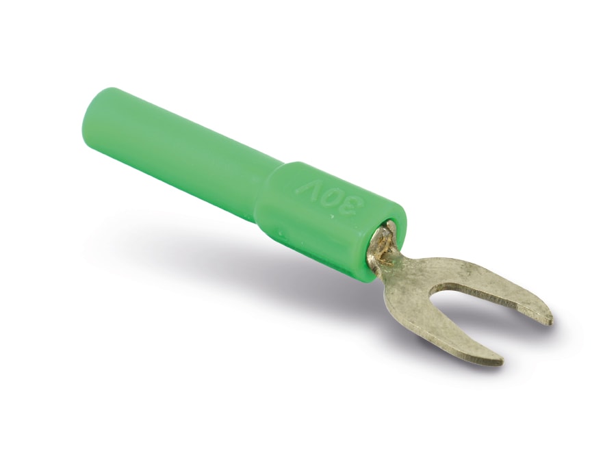 Kabelschuh, 4 mm Kupplungsanschluss, grün
