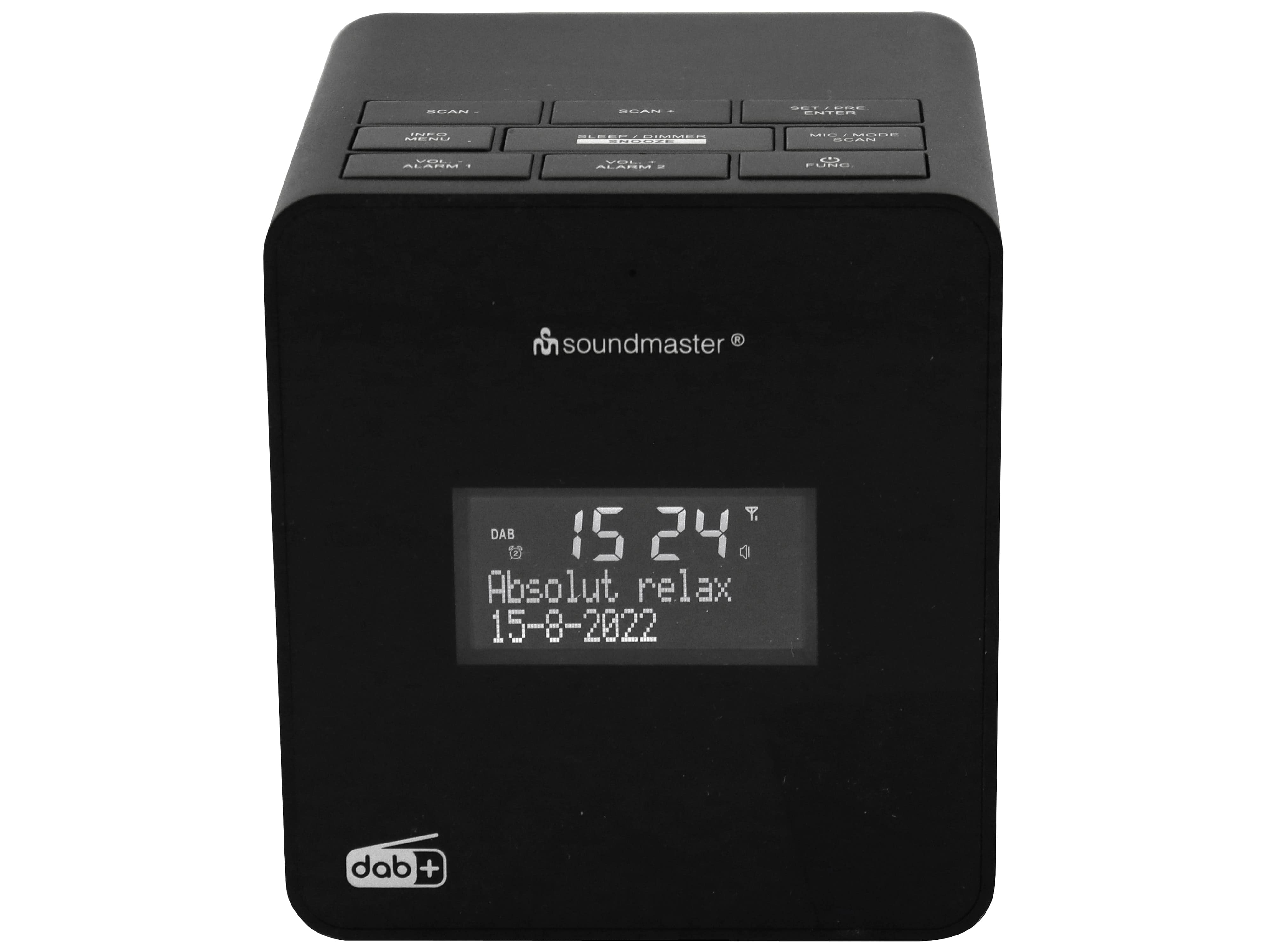 SOUNDMASTER Uhrenradio UR 109SW, AB+/UKW, mit Aufnahmefunktion, schwarz