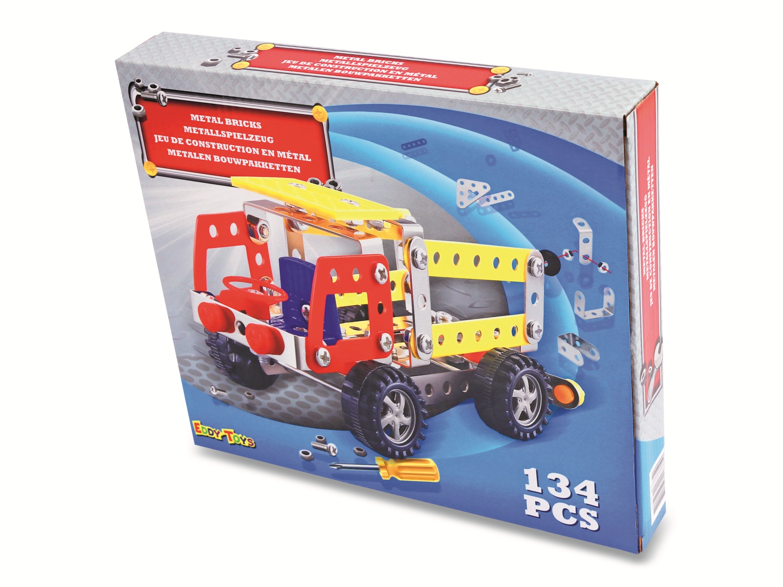 EDDY TOYS Metallspielzeug-Lastwagen, 134 Teile