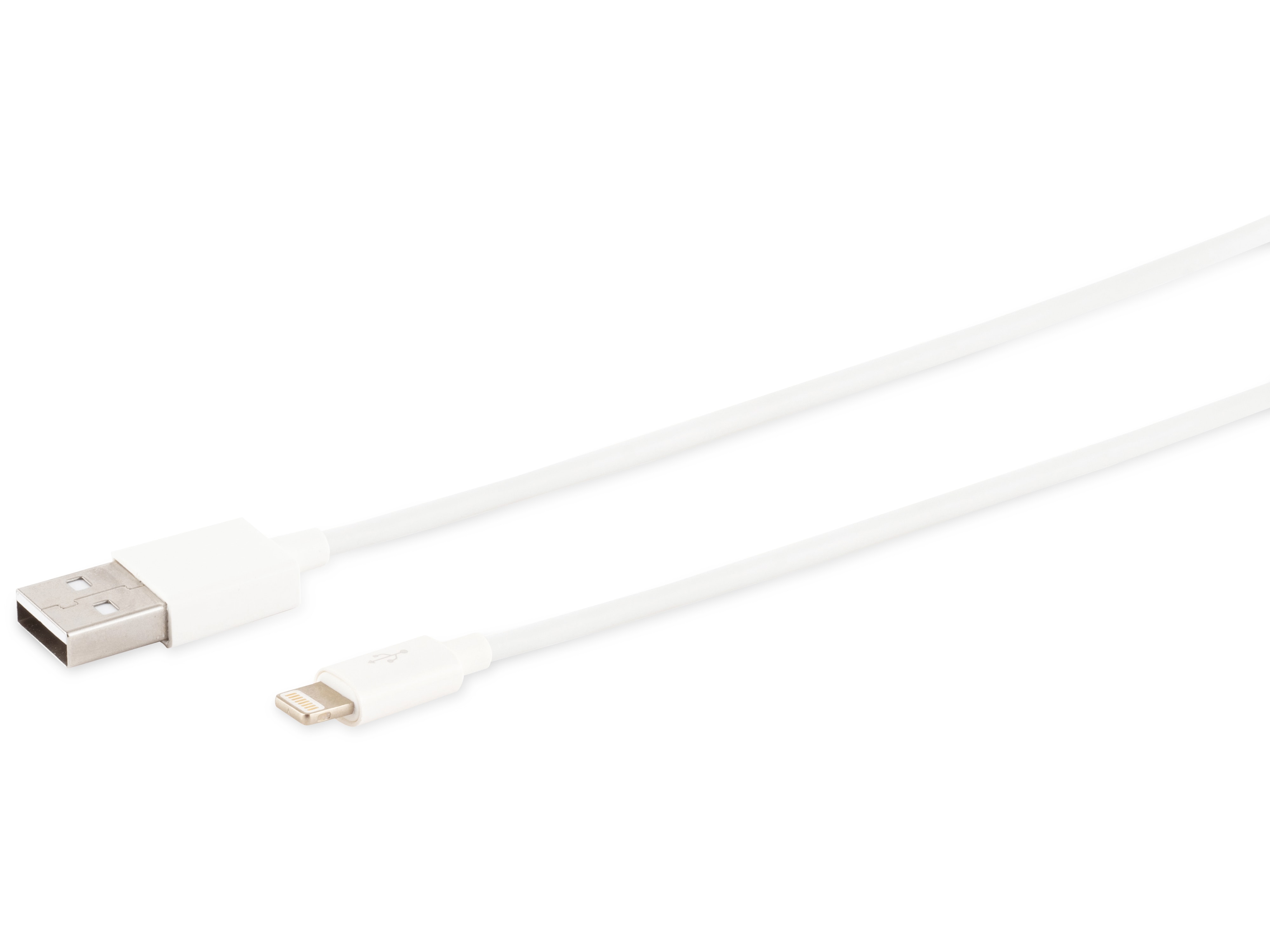 S-IMPULS USB-A Ladekabel, 8-Pin, 2.0, ABS, weiß, 1,0 m