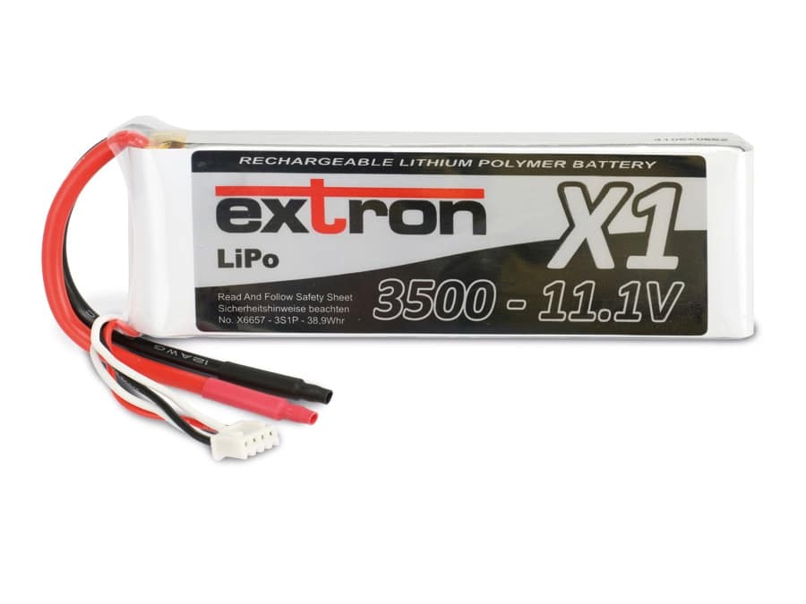 EXTRON Modellbau-Akkupack X1, LiPo, 11,1 V-/3500 mAh