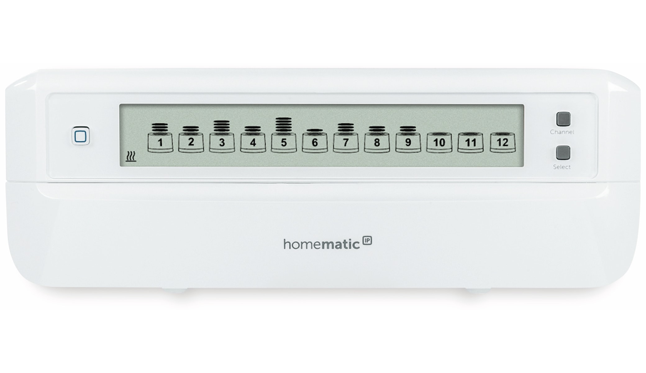 HOMEMATIC IP Smart Home 153621A0, Fußboden- Heizungsaktor, 12-fach, motorisch