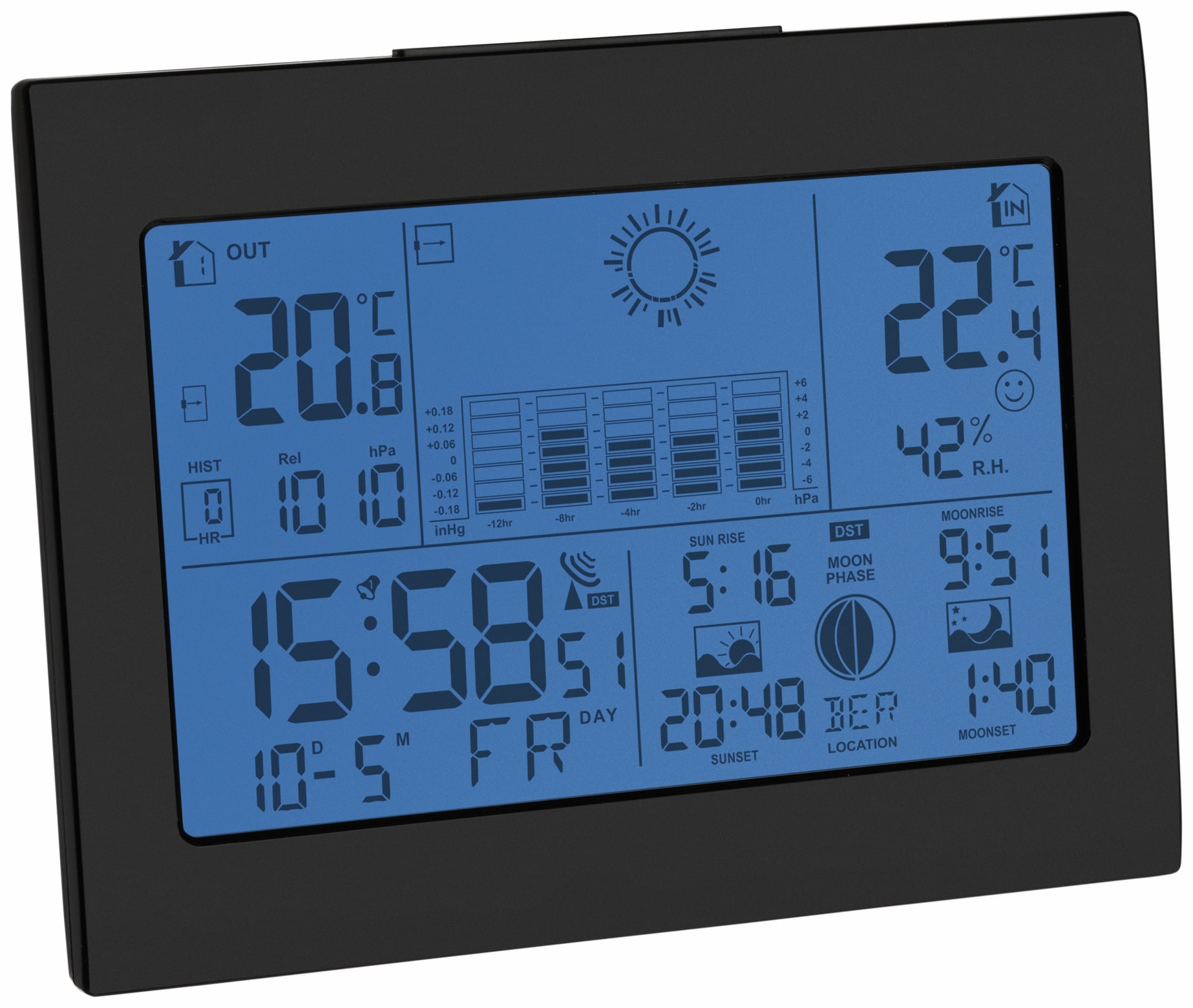 TFA Funk-Wetterstation Horizon, schwarz, 35.1155.01