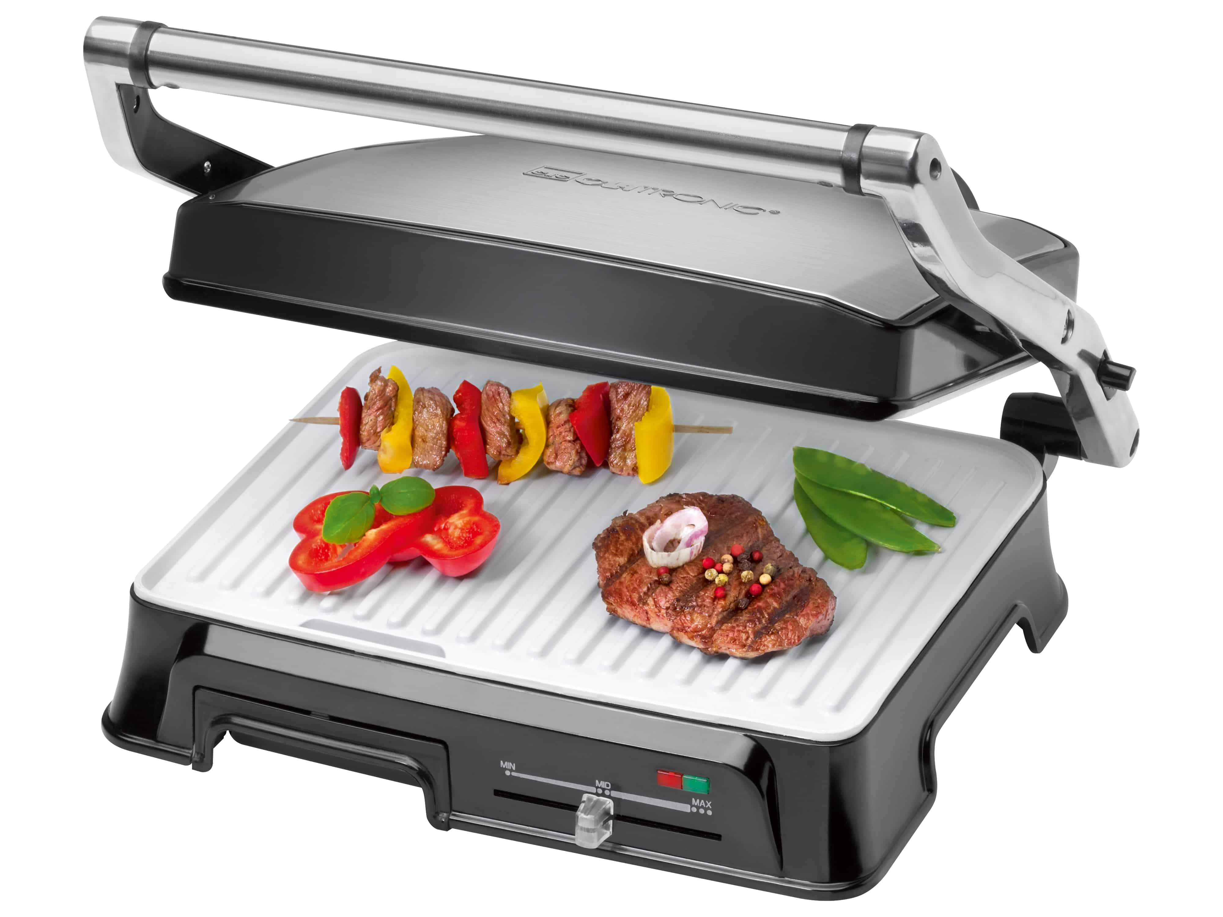 CLATRONIC Kontaktgrill KG 3571 Keramik, 2000 W, Edelstahl