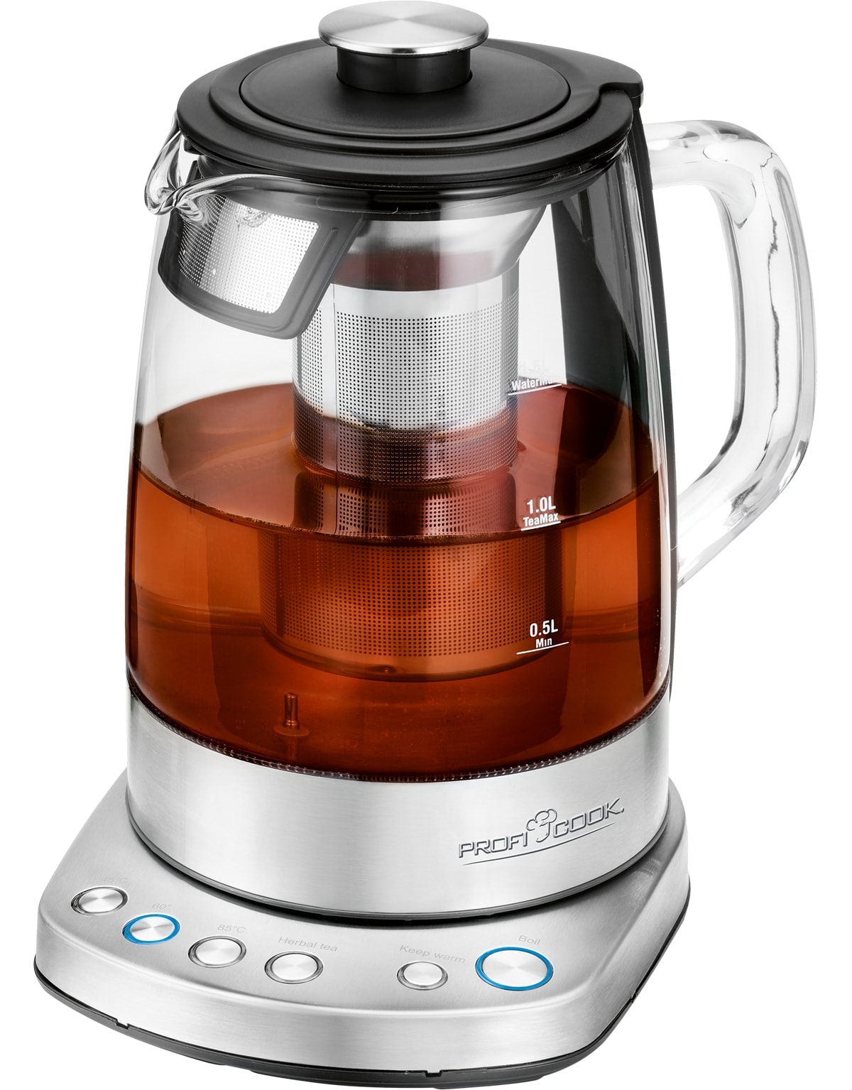 PROFI COOK Tee-/Wasserkocher PC-WKS 1167 G inox, 1,5 L, 2200 W, WiFi, Glas