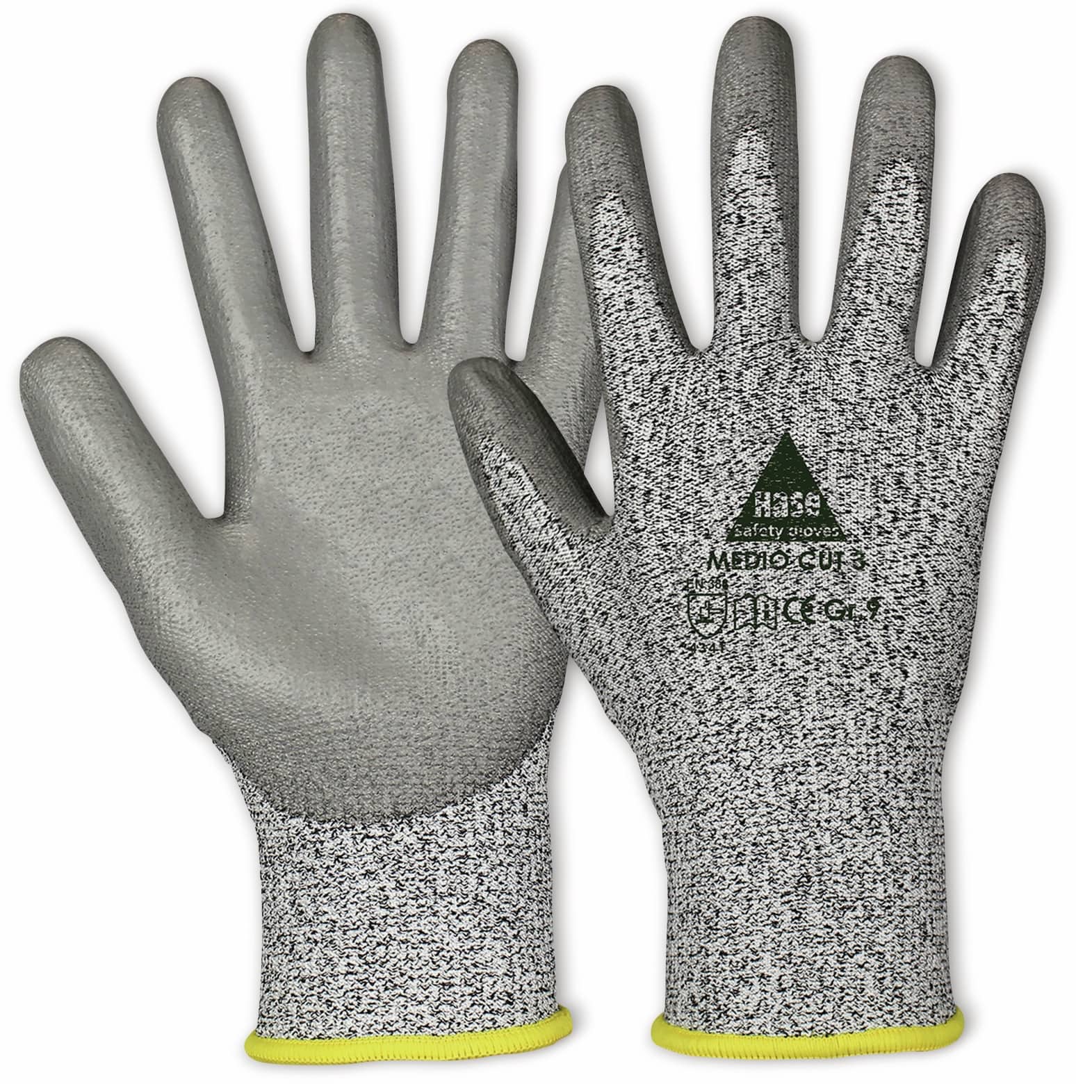 HASE SAFETY GLOVES Schnittschutz-Arbeitshandschuhe Medio Cut 3, EN 388, EN 420, Größe 7