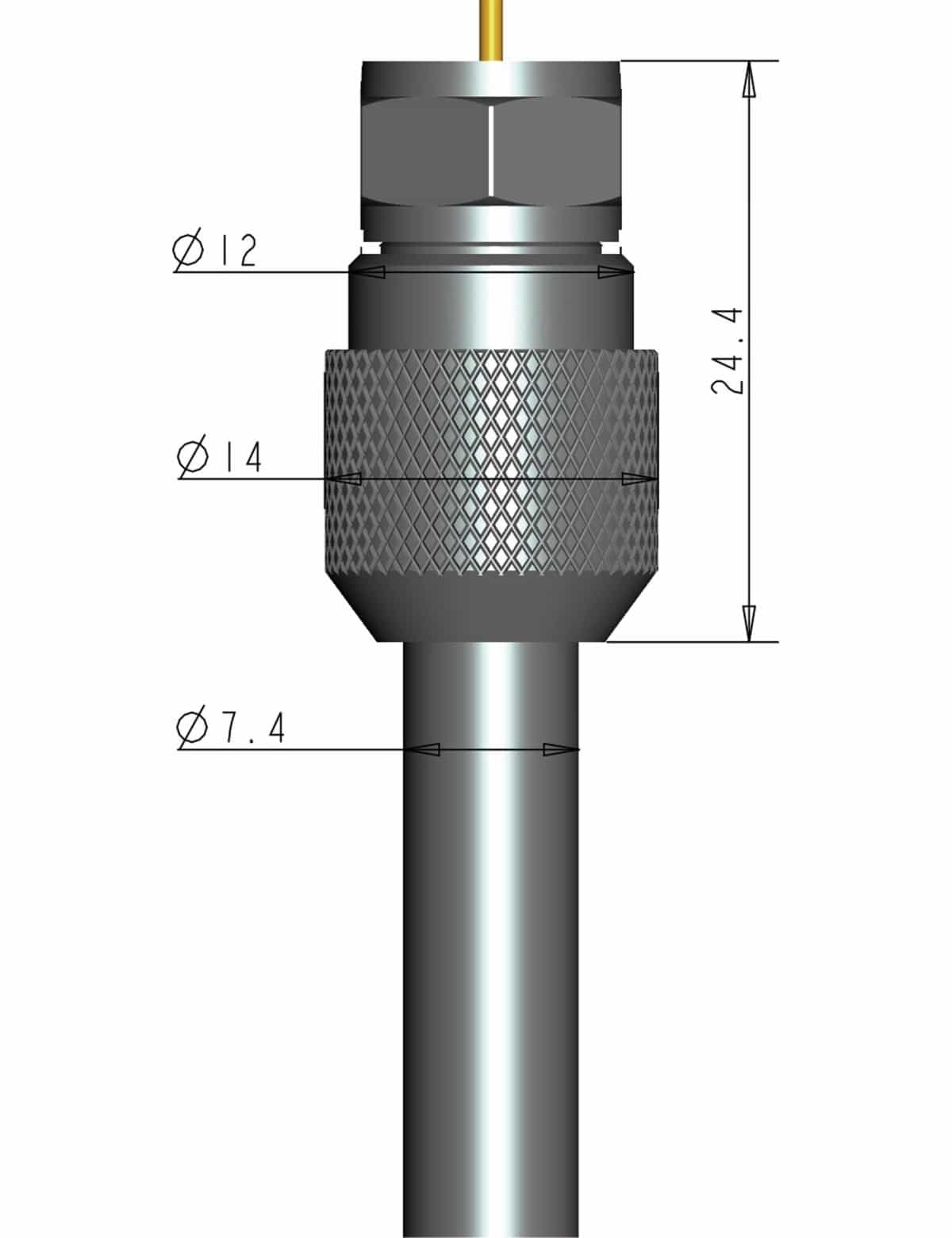 Purelink F-Stecker, 7,4 mm, verschraubbar, 10 Stück