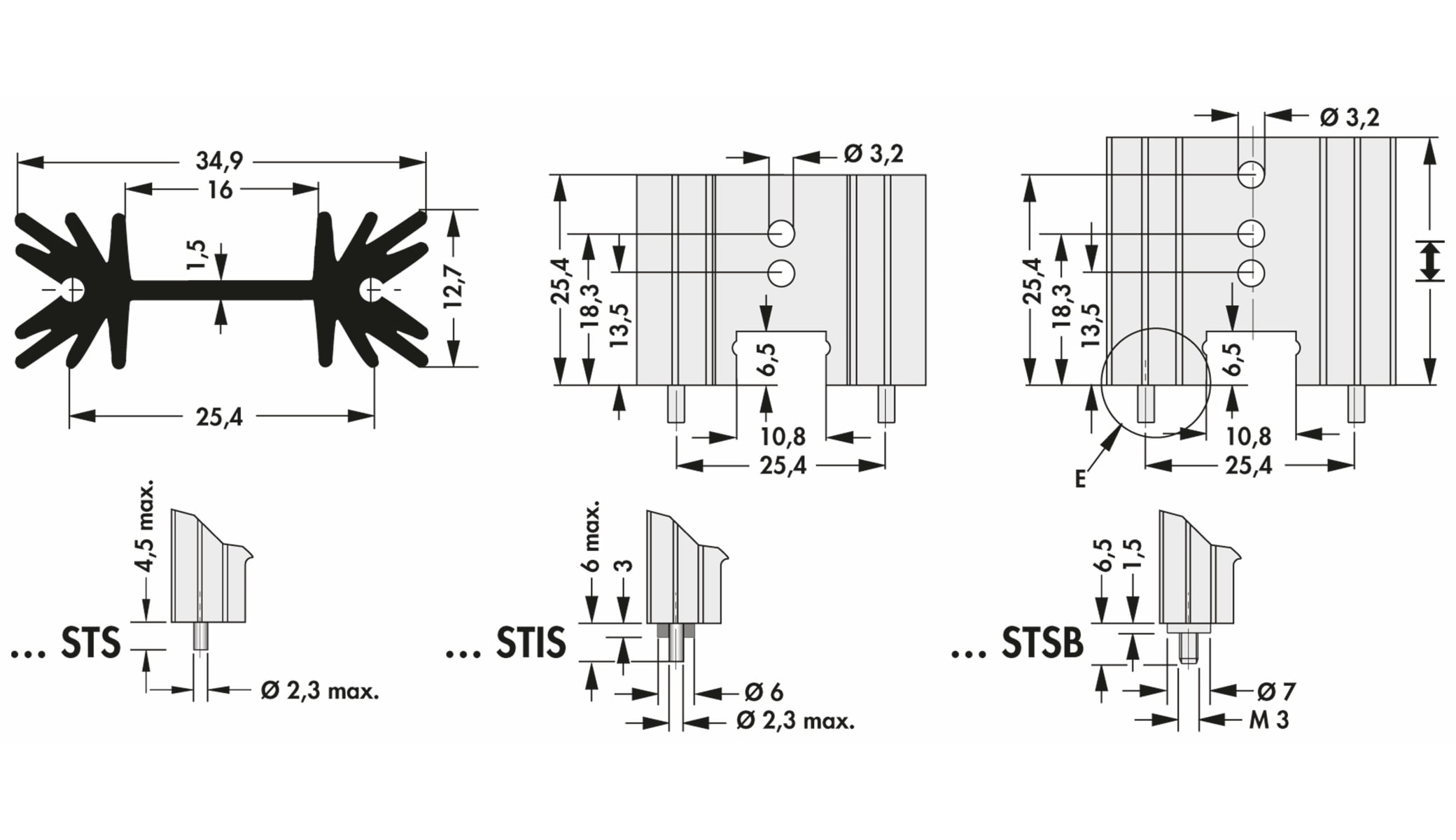 FISCHER ELEKTRONIK Kühlkörper, SK 104 25,4 STS, Leiterkartenkühlkörper , schwarz, Aluminium