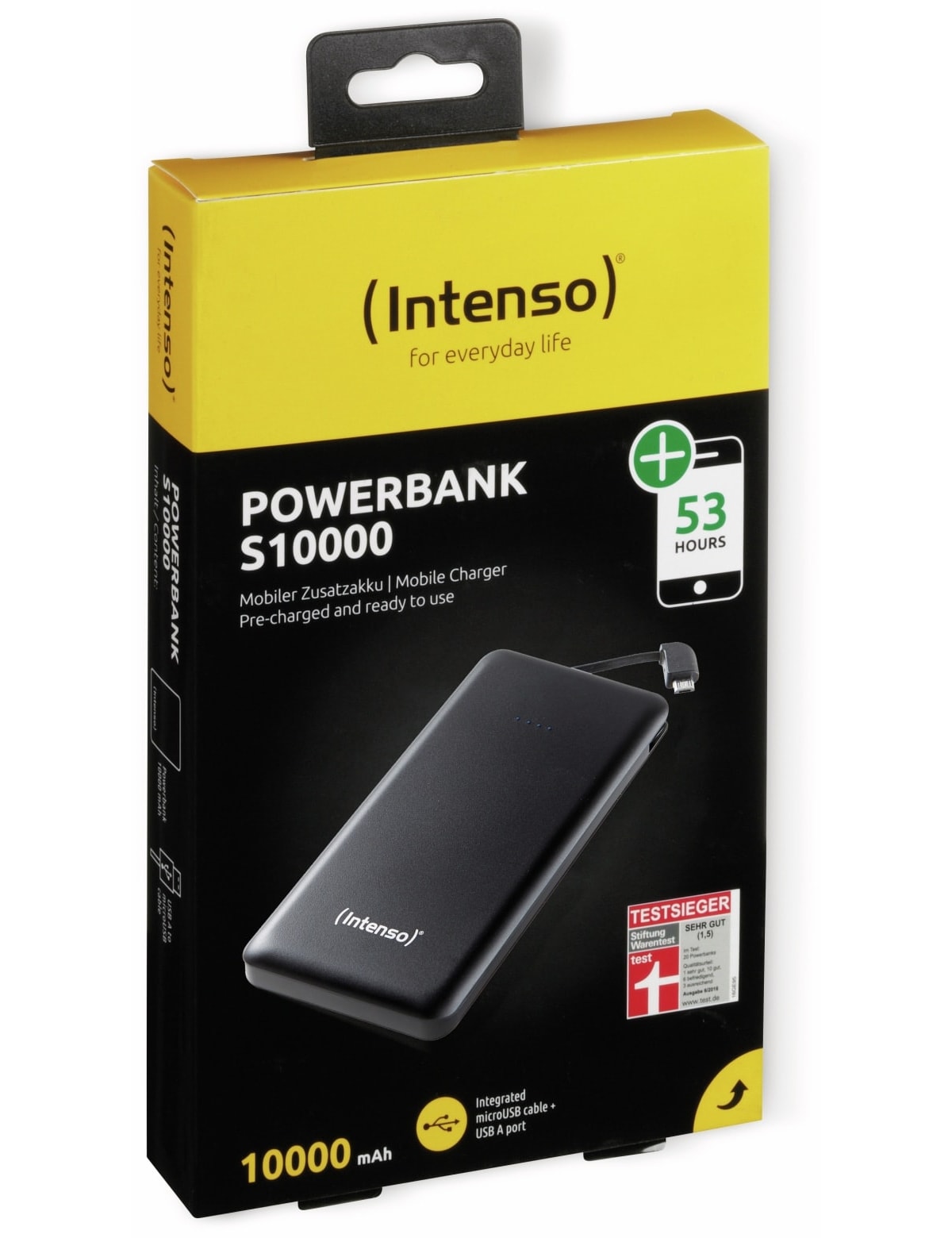 Intenso USB Powerbank 7332530 Slim S10000, 10000 mAh, schwarz