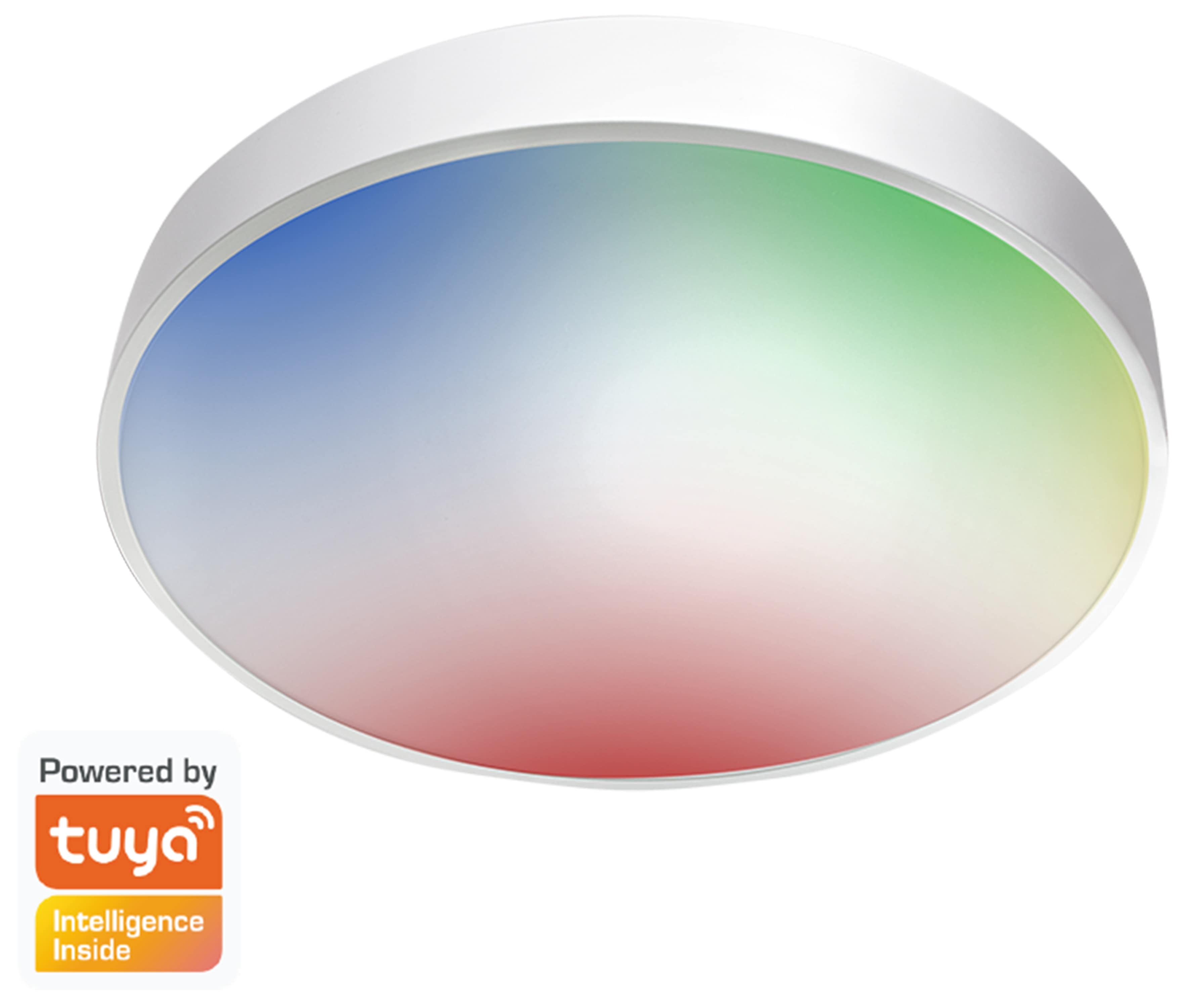 LOGILINK Wi-Fi Smart Deckenleuchte SH0122, 30 W, 2000 lm, WW, KW + RGB