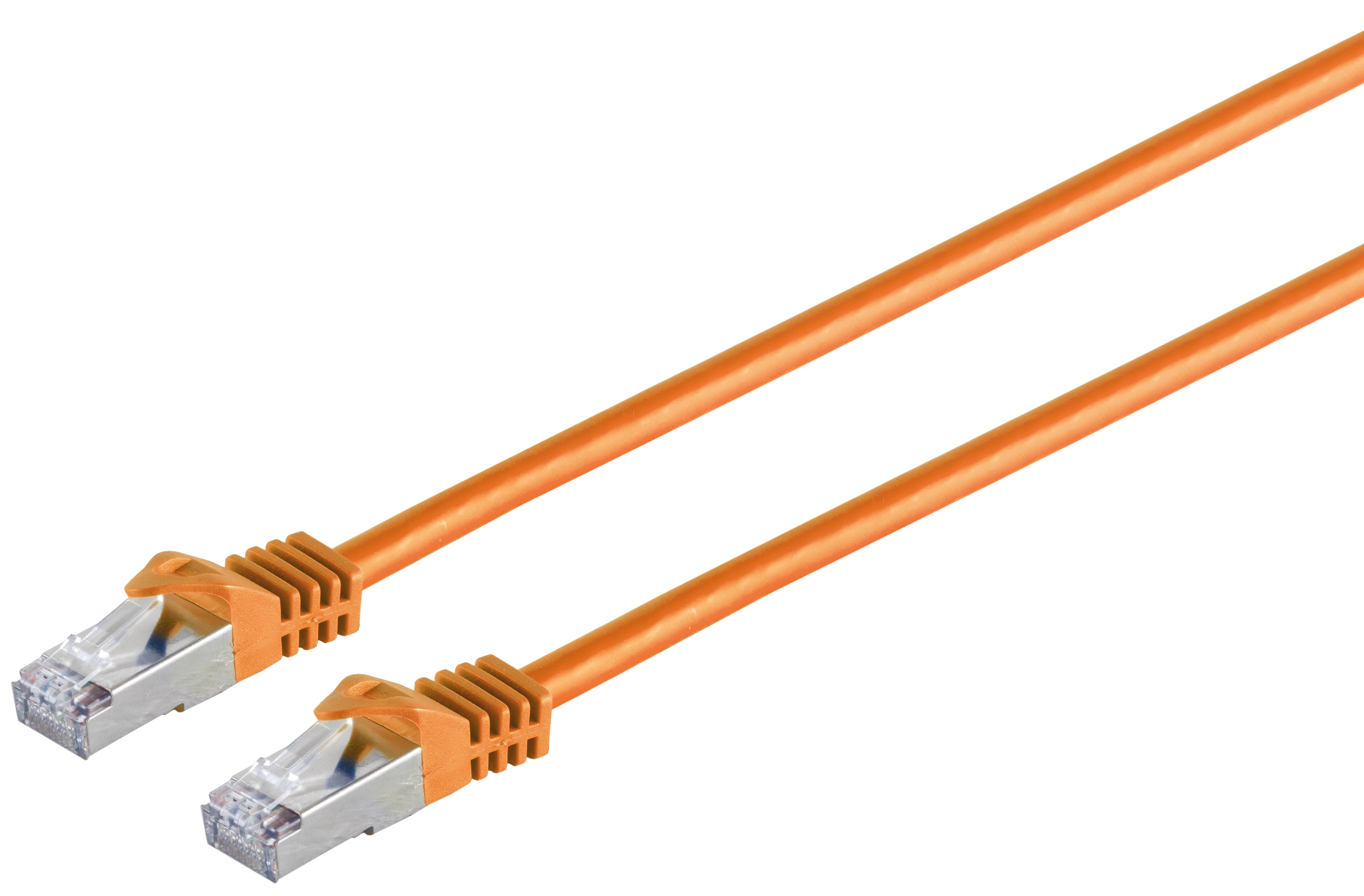 S-IMPULS RJ45 Patchkabel mit CAT.7 Rohkabel PIMF orange 1,5m