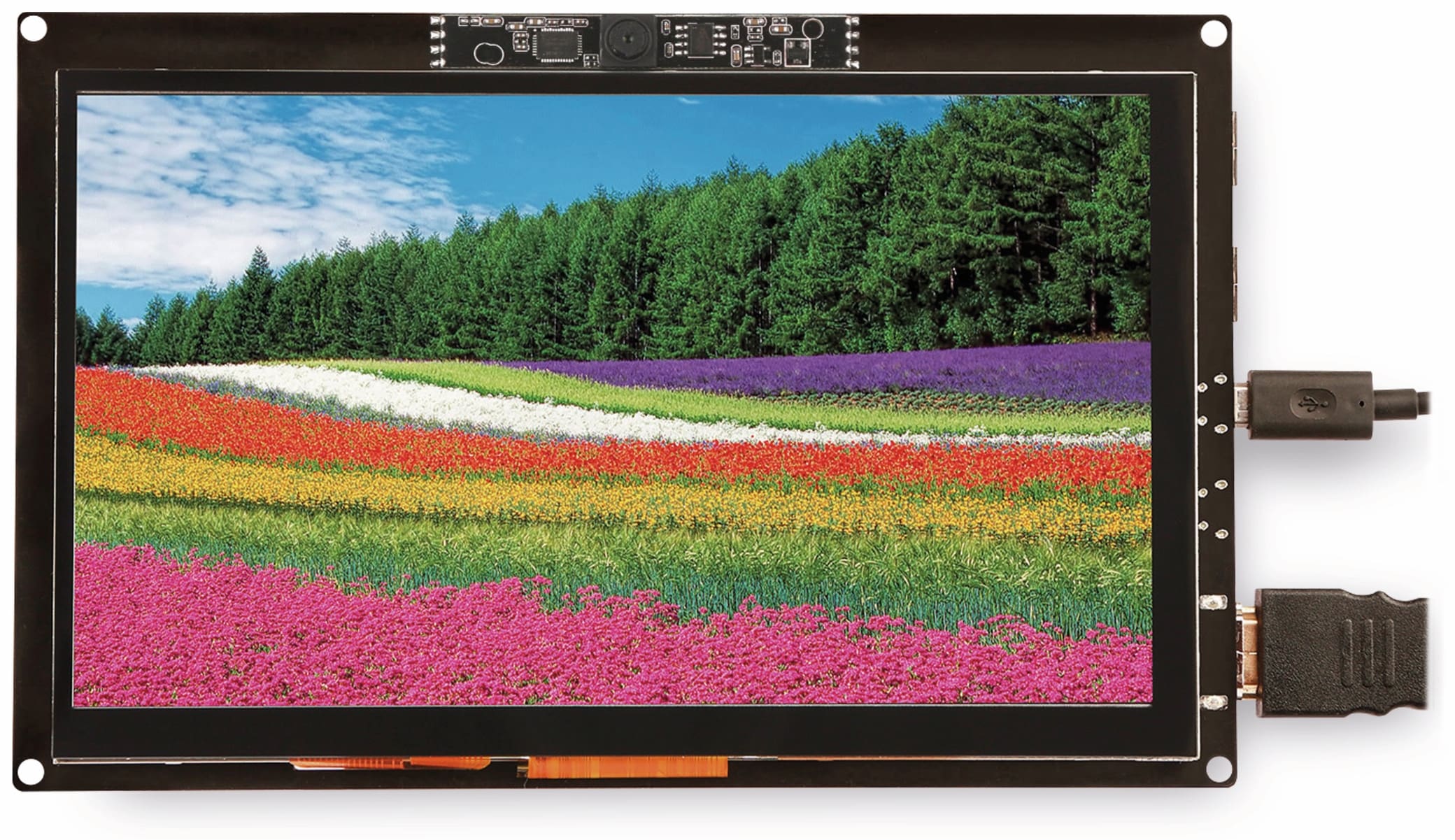 LC-Display 17,8 cm (7"), mit kapazitivem Touchscreen, HDMI, Kamera 