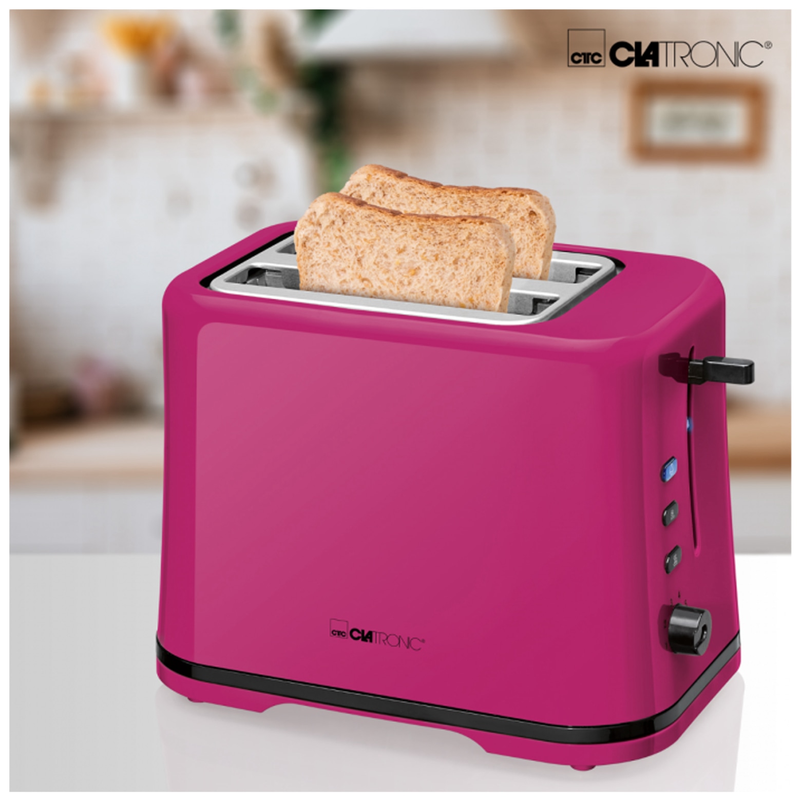 Clatronic Toaster TA 3554, 870 W, brombeer