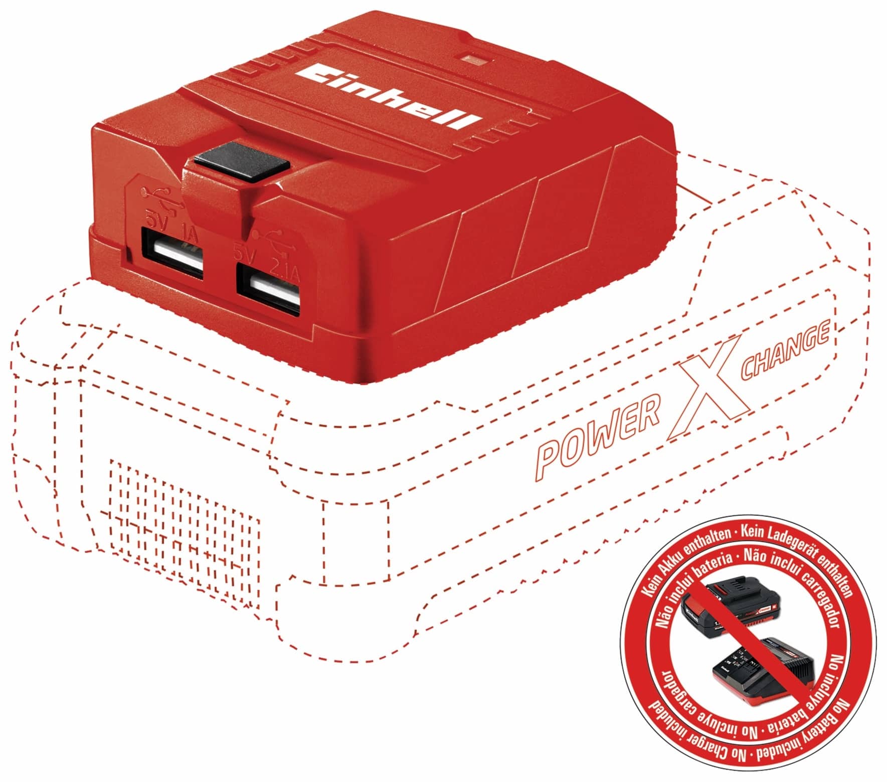 EINHELL USB-AKKU-ADAPTER, TE-CP 18 Li USB-Solo