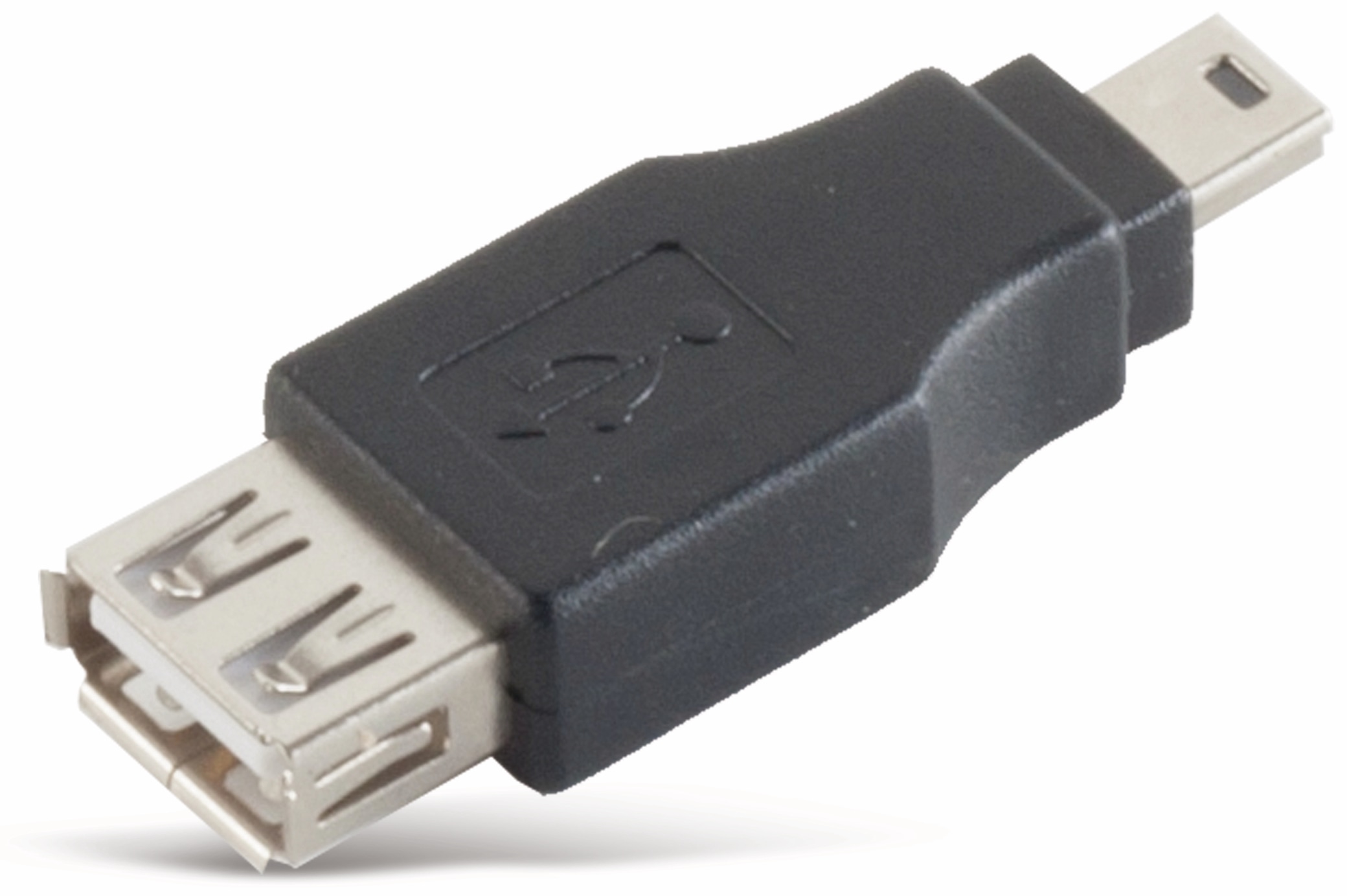 S-IMPULS USB2.0-Adapter, USB-A Kupplung/Mini-USB B 5-pin Stecker