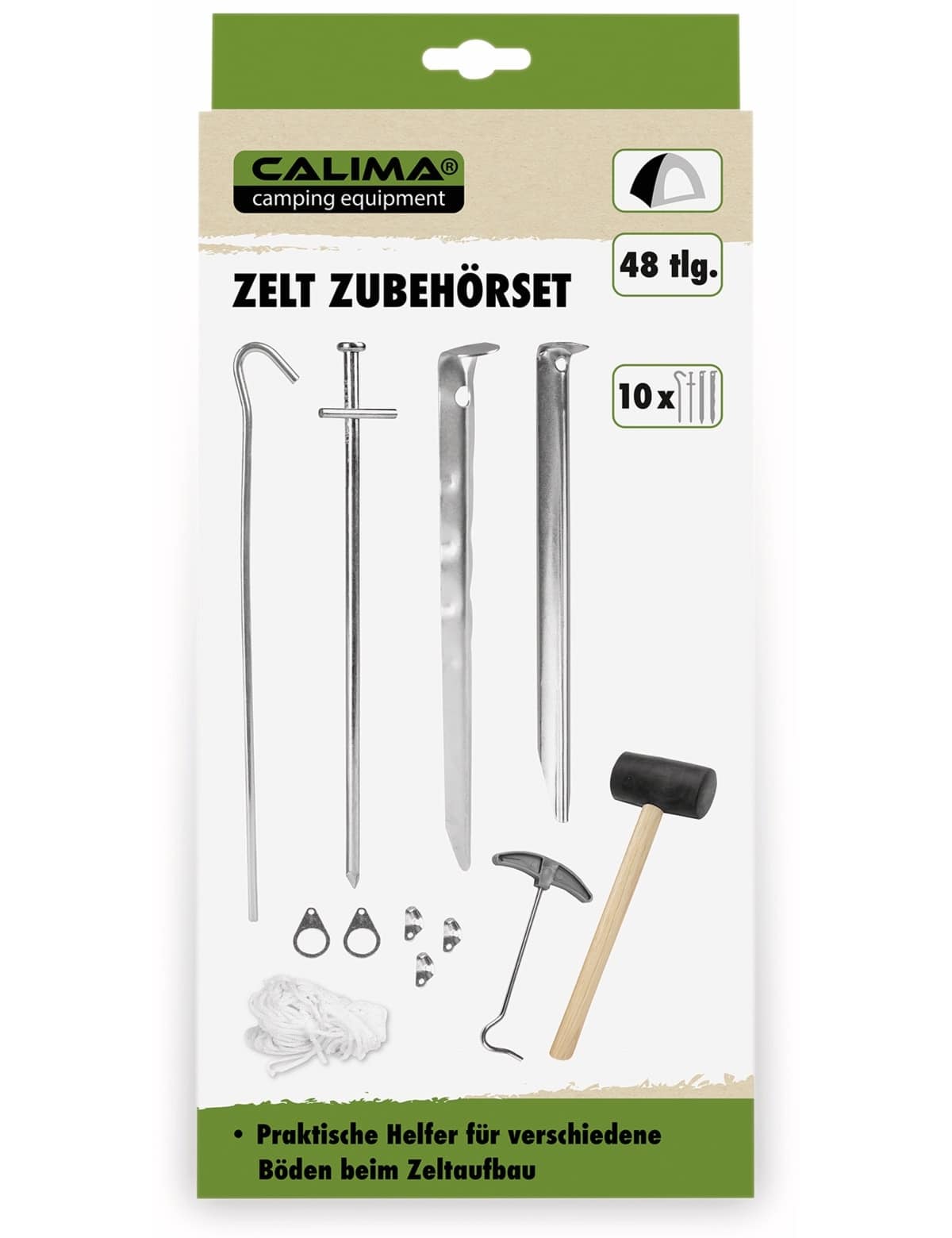 CALIMA CAMPING EQUIPMENT Zelt Zubehörset, 48-teilig 