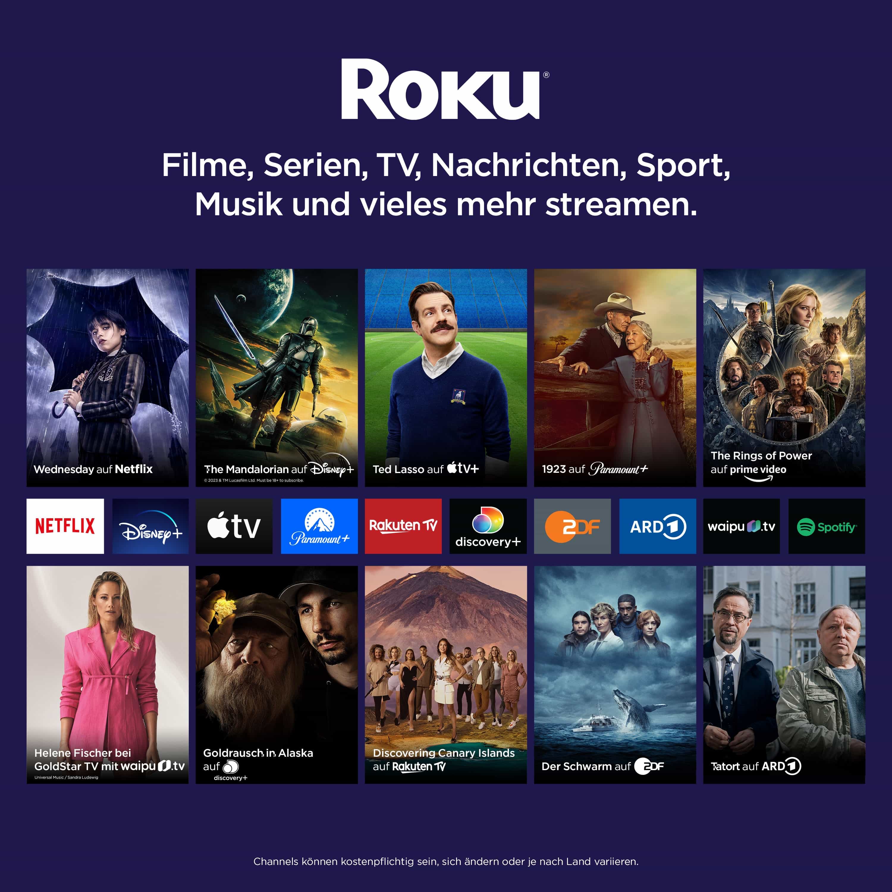 SHARP LED-TV 43FD2E, 108cm (43"), EEK: E, ROKU TV, Full-HD, WLAN