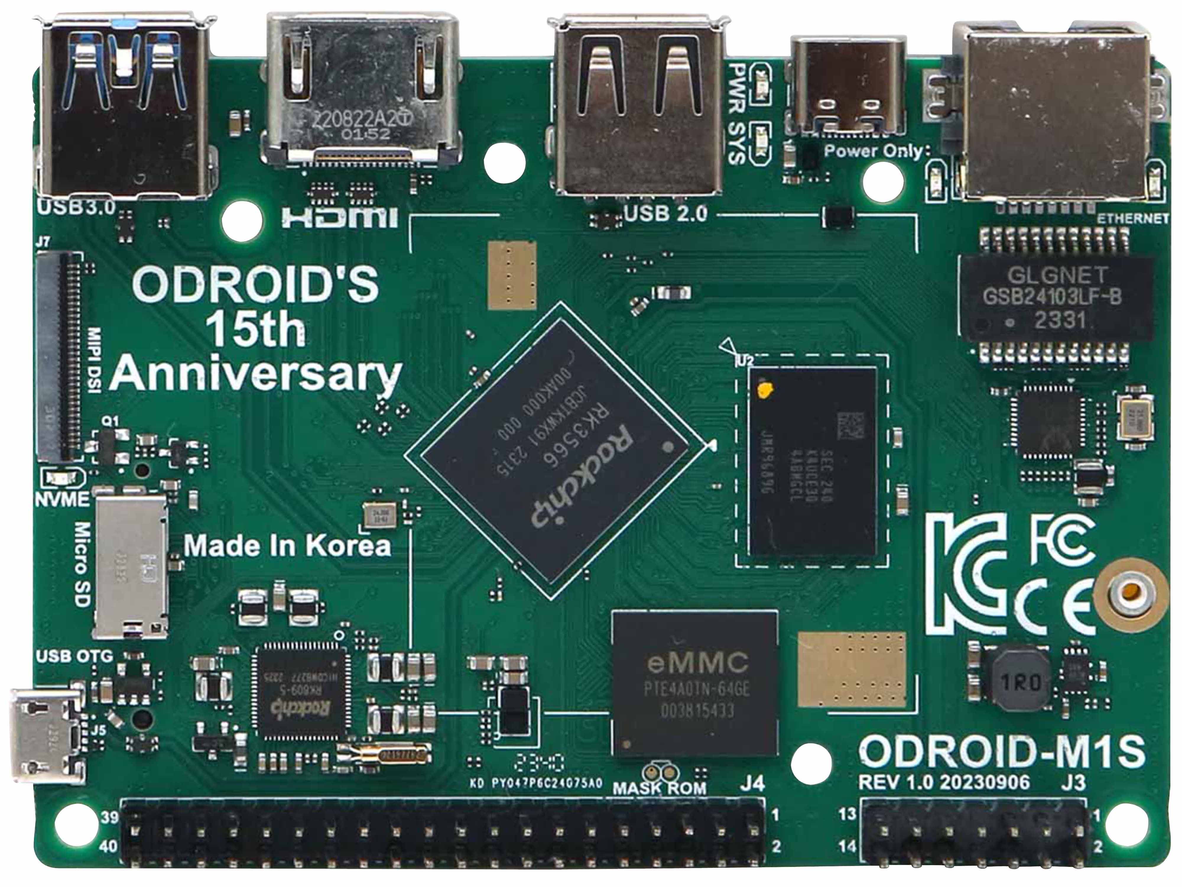ODROID-M1S Einplatinen-Computer mit IO Header, 4 GB RAM