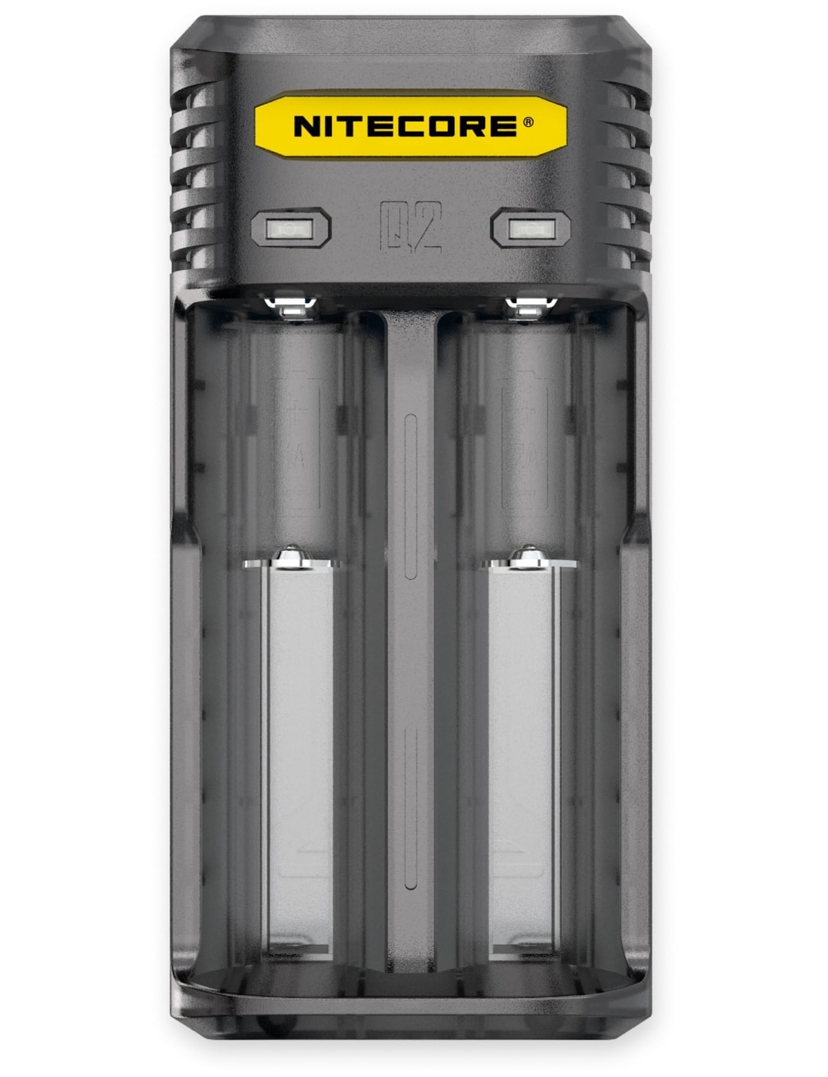 Nitecore Ladegerät Q2, 2-Schacht, für Li-Ion und Li-Ion IMR Akkus, schwarz