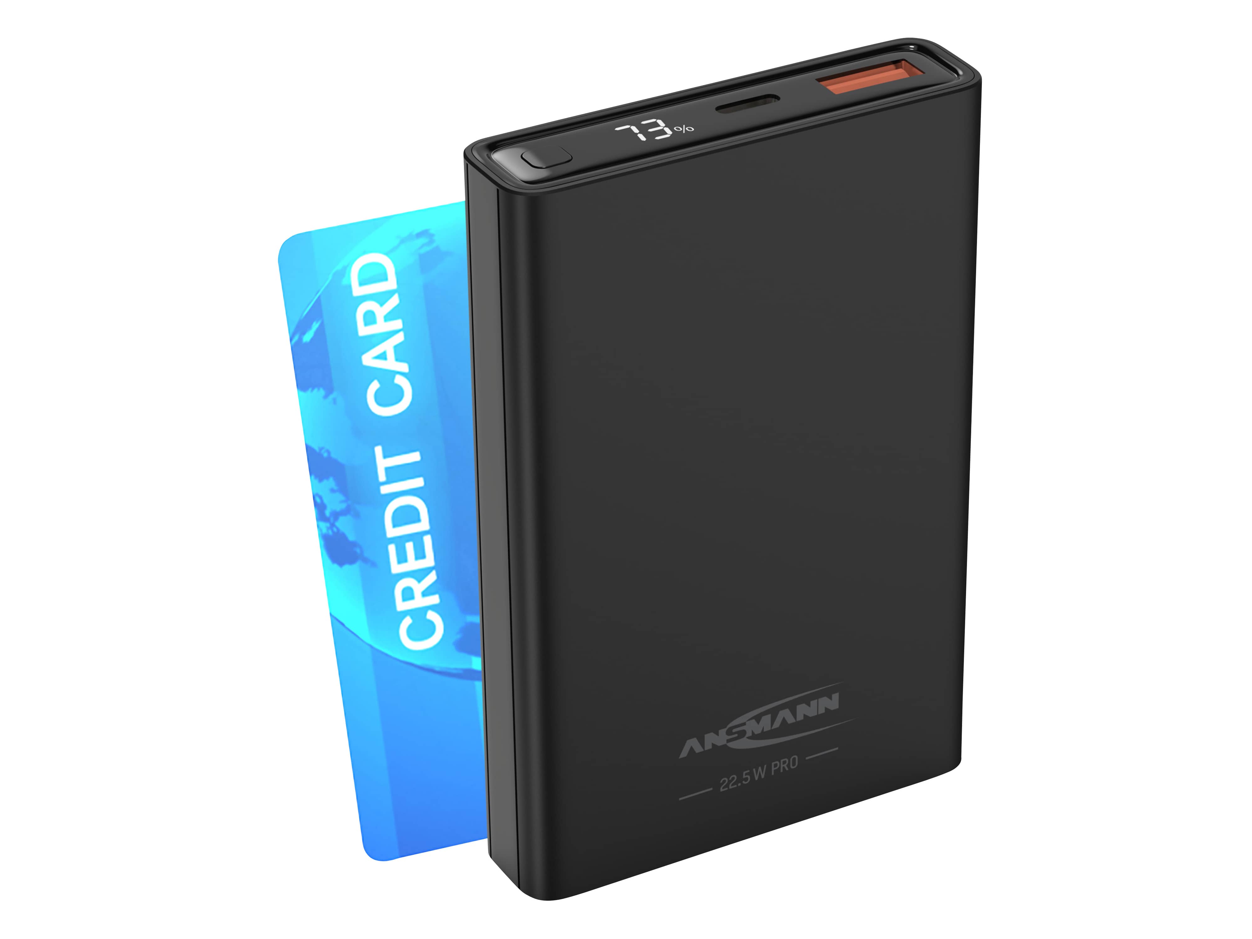 ANSMANN Powerbank PB222PD, 10.000 mAh, schwarz 