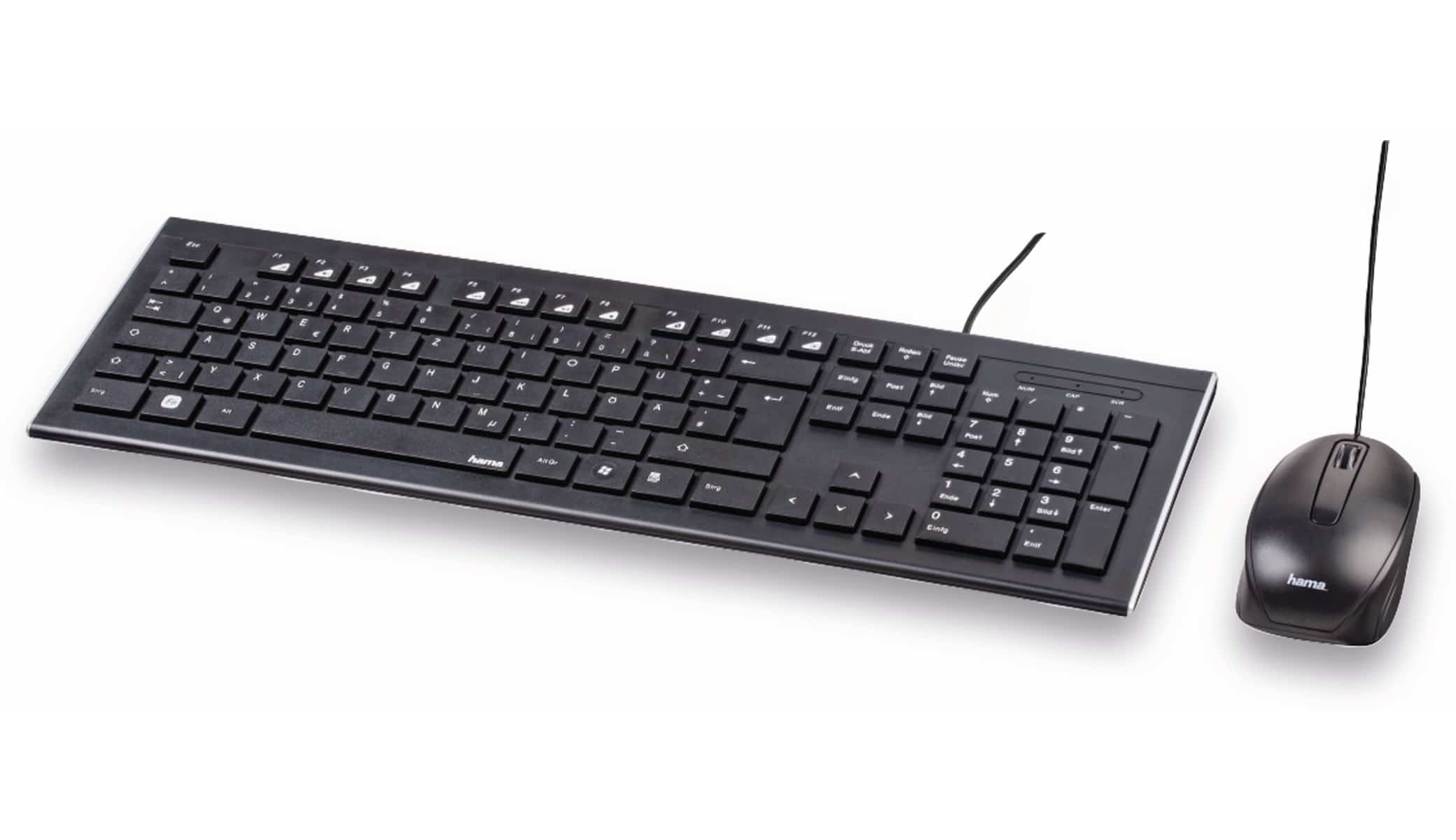 HAMA USB-Tastatur- und Maus-Set Cortino, schwarz