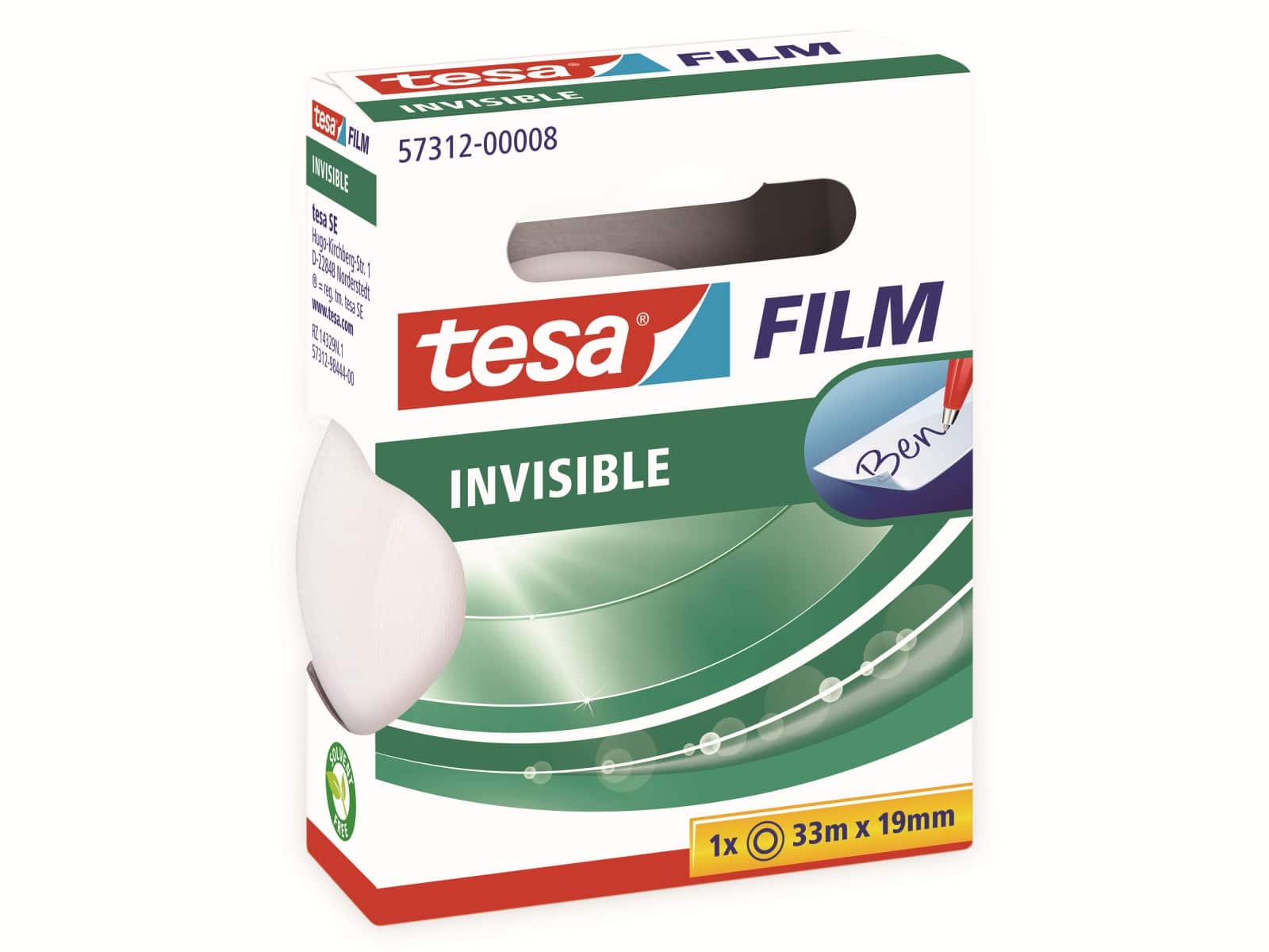 TESA film® invisible, 1 Rolle, 33m:19mm, 57312-00008-02