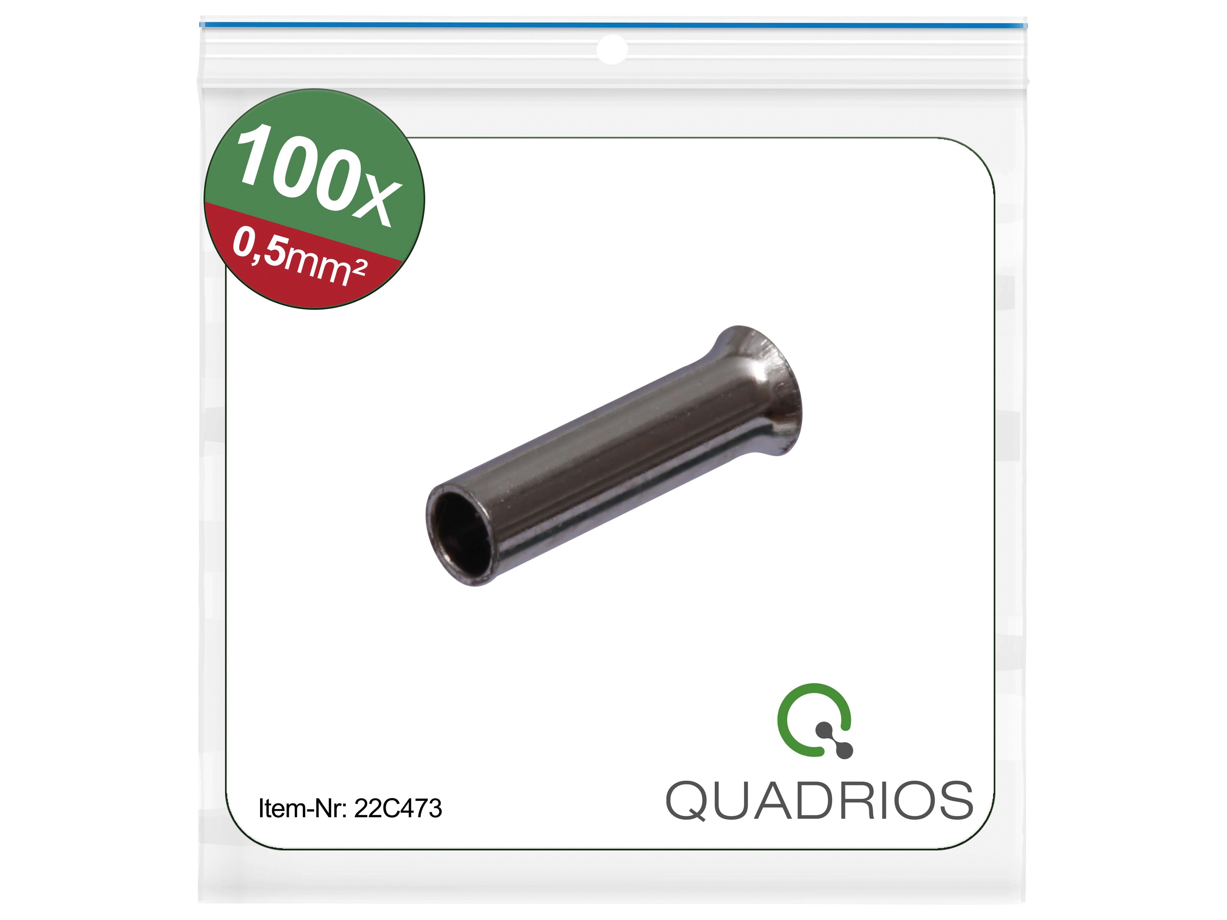 QUADRIOS Aderendhülse, 22C473, 0,5 mm², Unisoliert, 100 St.