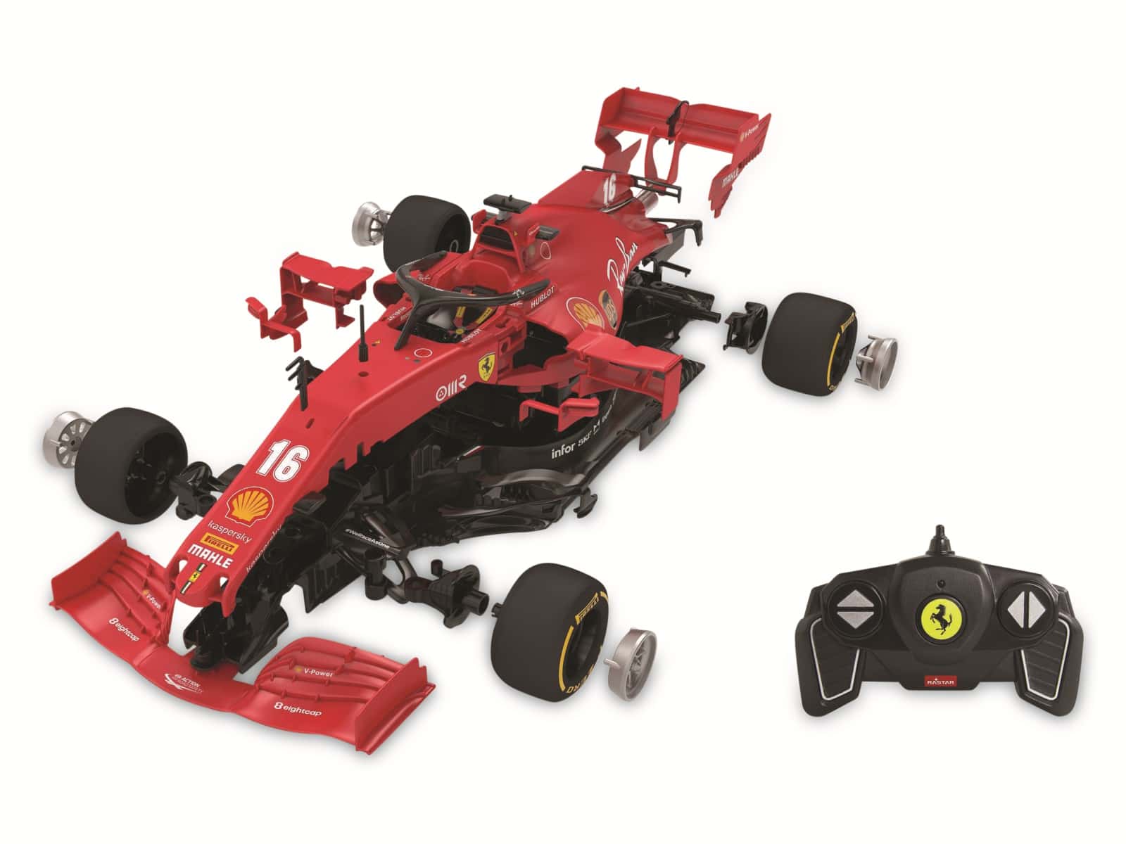 JAMARA Rennwagen Ferrari SF 1000, 1:16, rot, 2,4 GHz, Bausatz 65-teilig