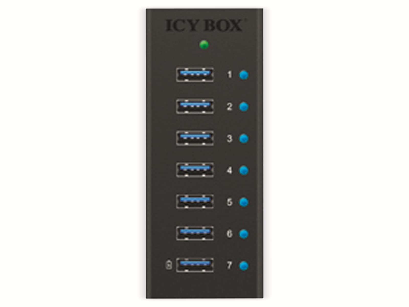 ICY BOX USB-Hub IB-AC618, 7-port, USB 3.0