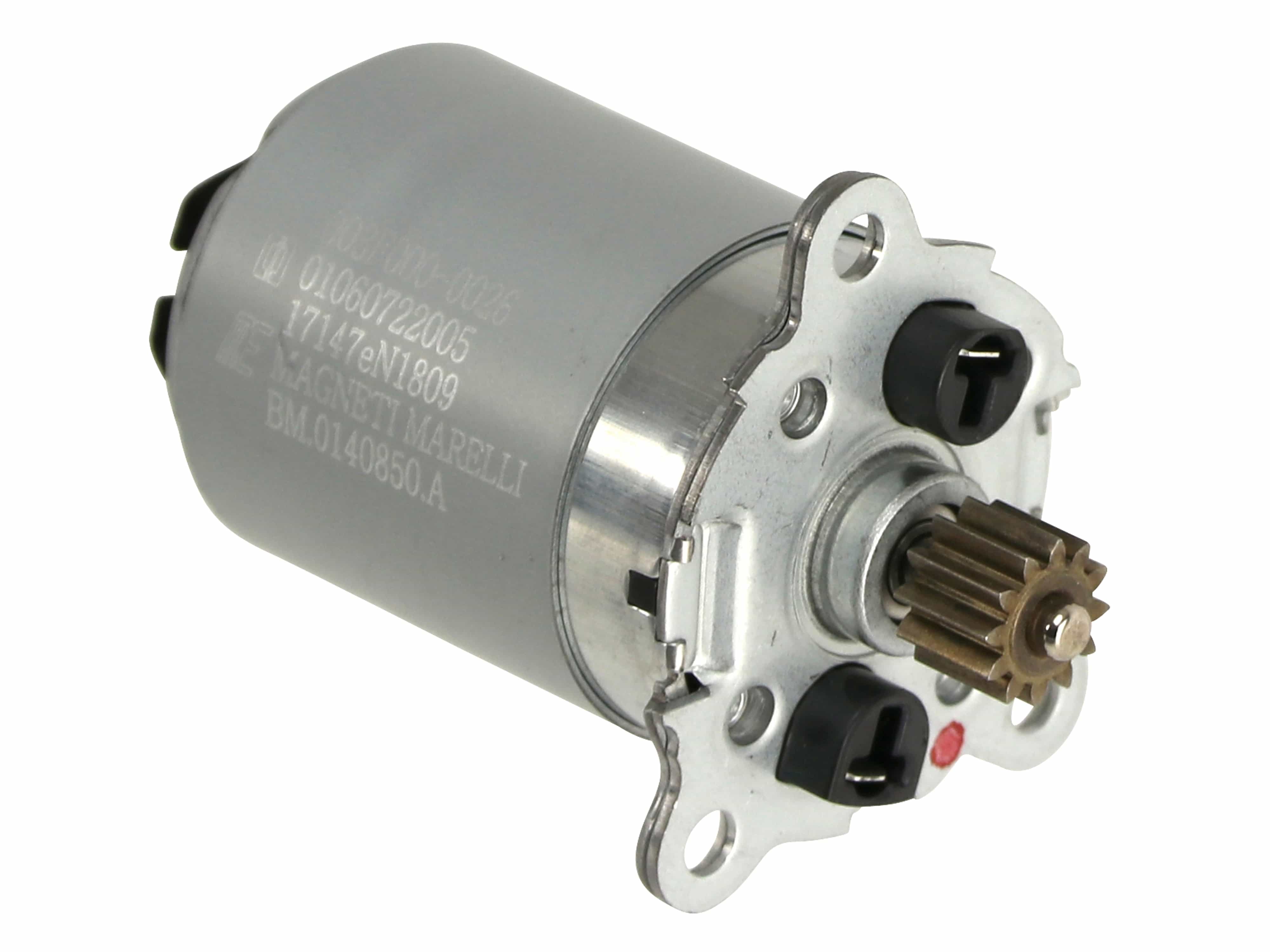 DC-Motor 01060722005, 13 V, 22,5 W, mit Flansch und Ritzel