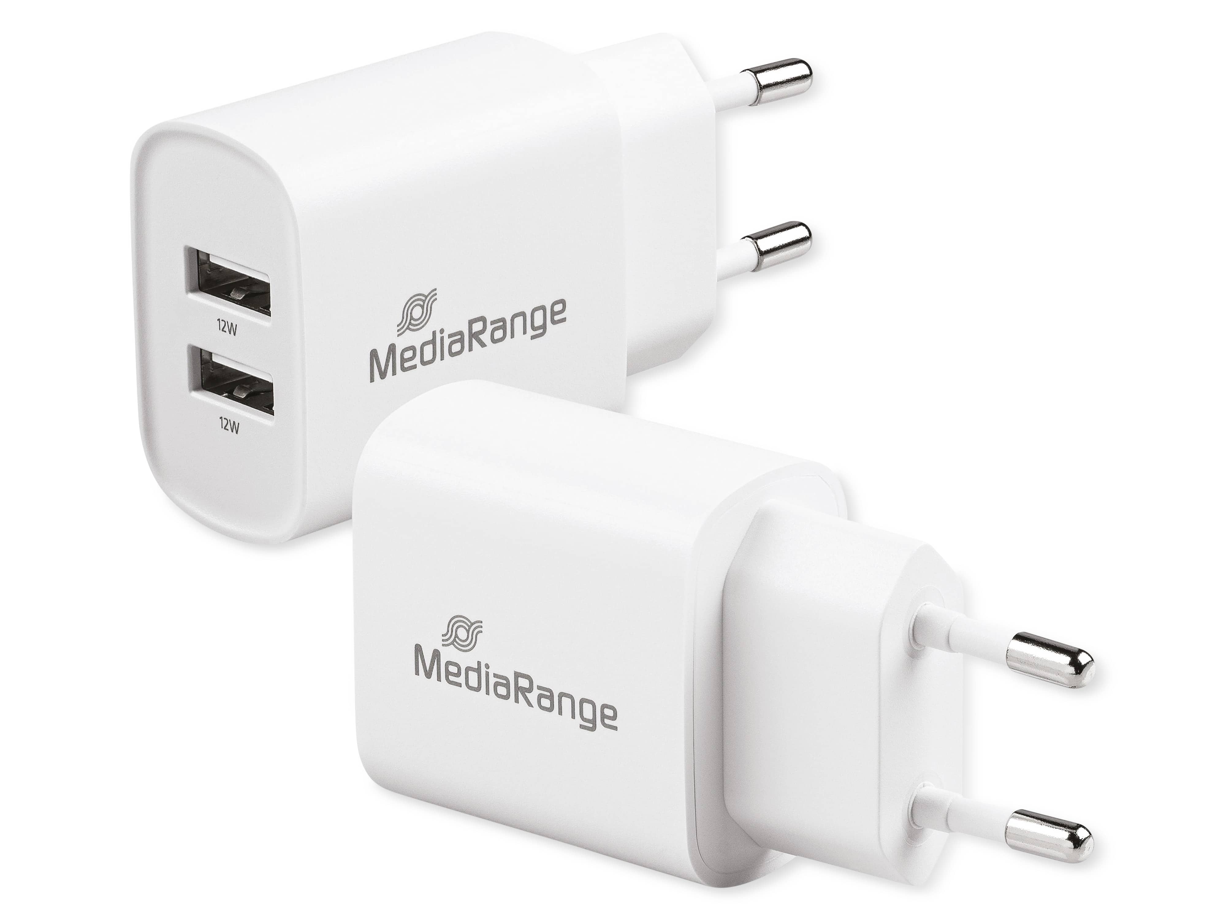 MEDIARANGE USB-Lader MRMA114, 12W, 2x USB-A