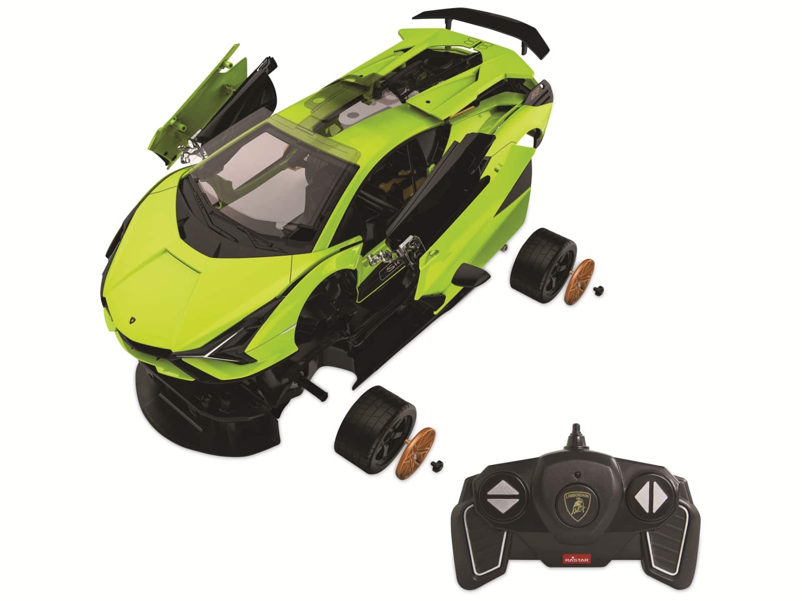 JAMARA Rennwagen Lamborghini Siàn FKP 37, 1:18, grün, 2,4 GHz, Bausatz 72-teilig