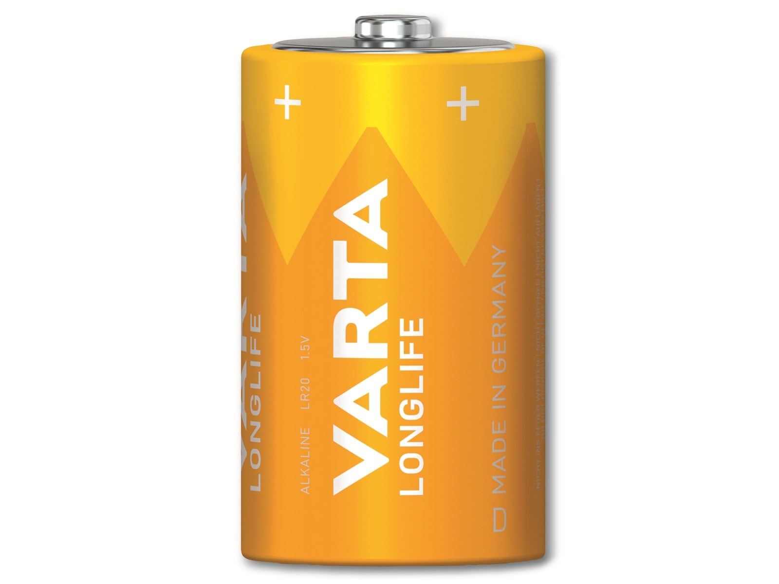 VARTA Batterie Alkaline, Mono, D, LR20, 1.5V, Longlife, 2 Stück