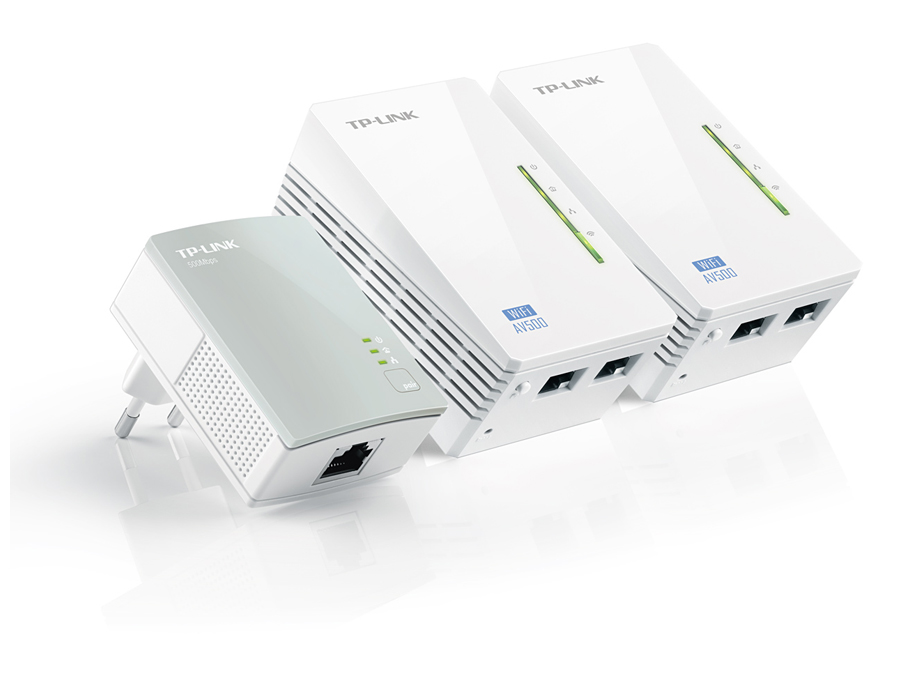 TP-Link Powerline-Kit mit WLAN-Extender TL-WPA4220TKIT, Triple-Kit