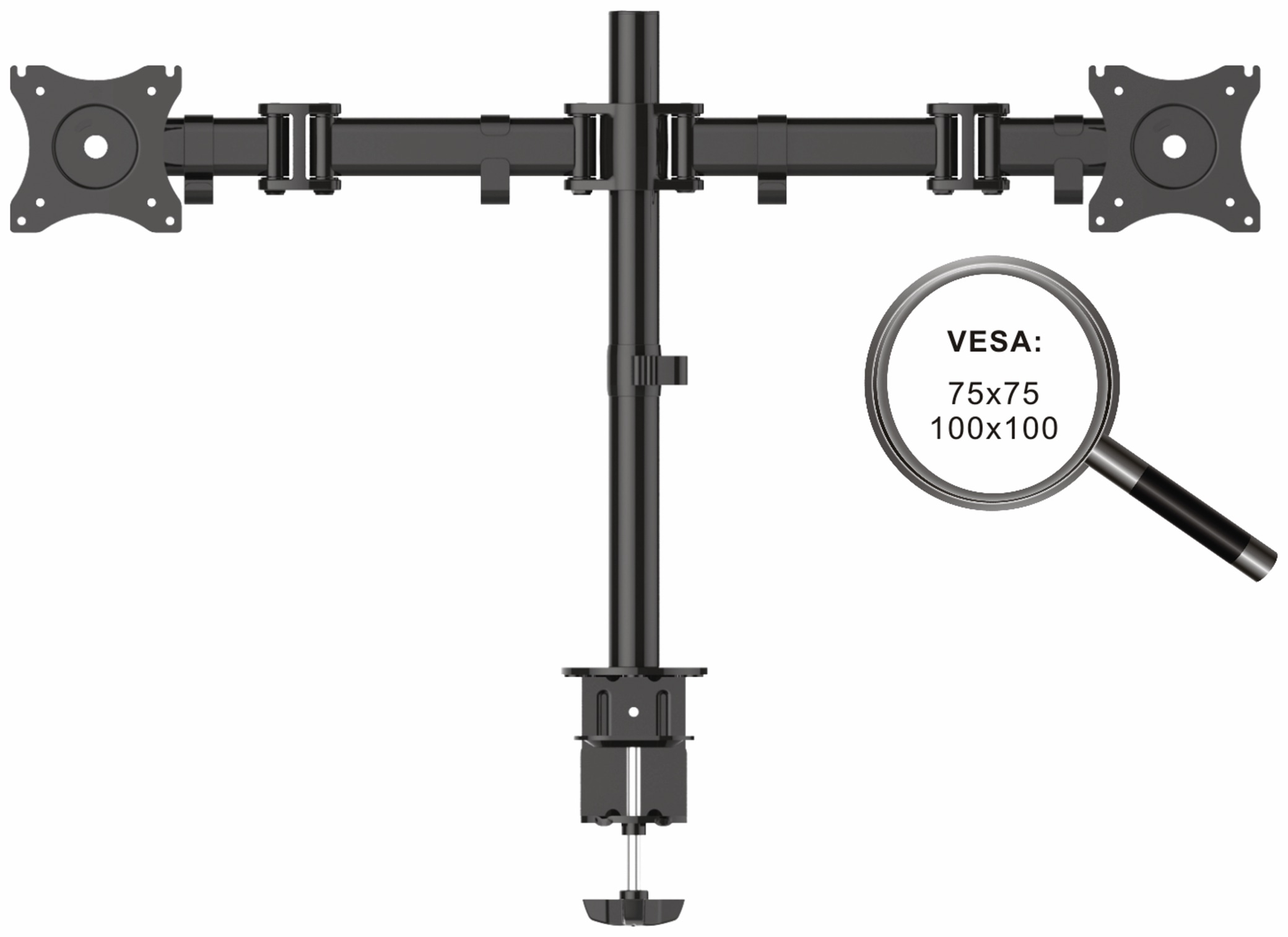 PUREMOUNTS LCD-Schreibtischhalter PM-Office-02, VESA 100x100mm