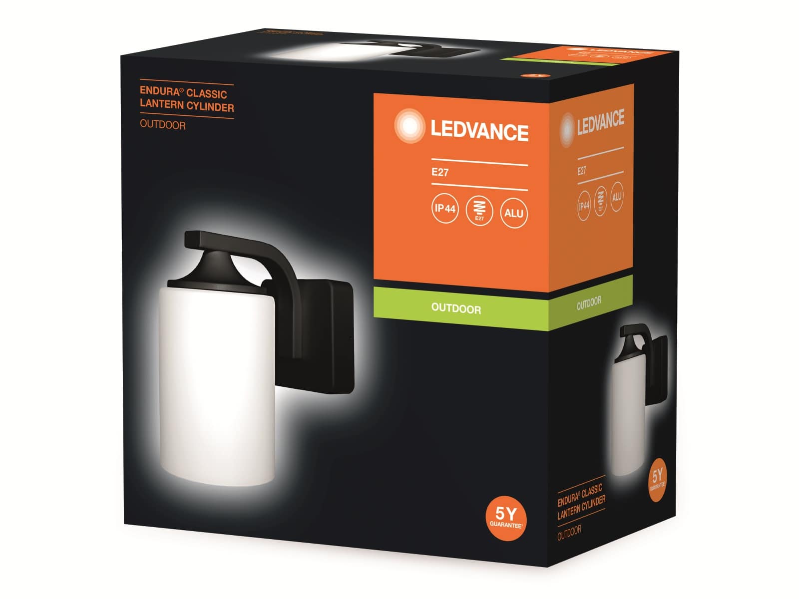 LEDVANCE LED-Außenwandleuchte Endura Classic Lantern Cylinder, schwarz