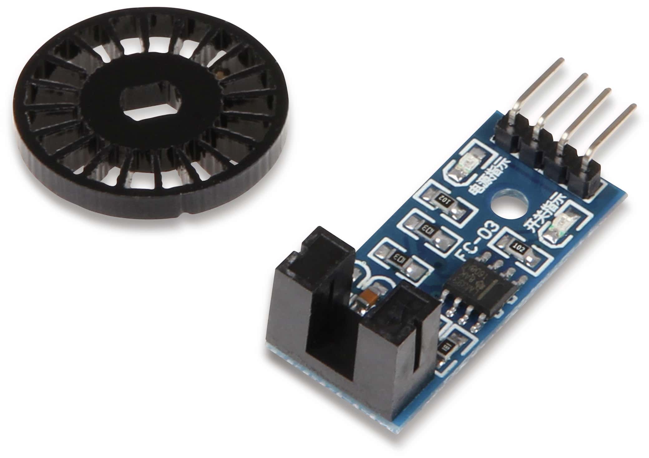 JOY-IT Speedsensor LM393 mit Lochscheibe