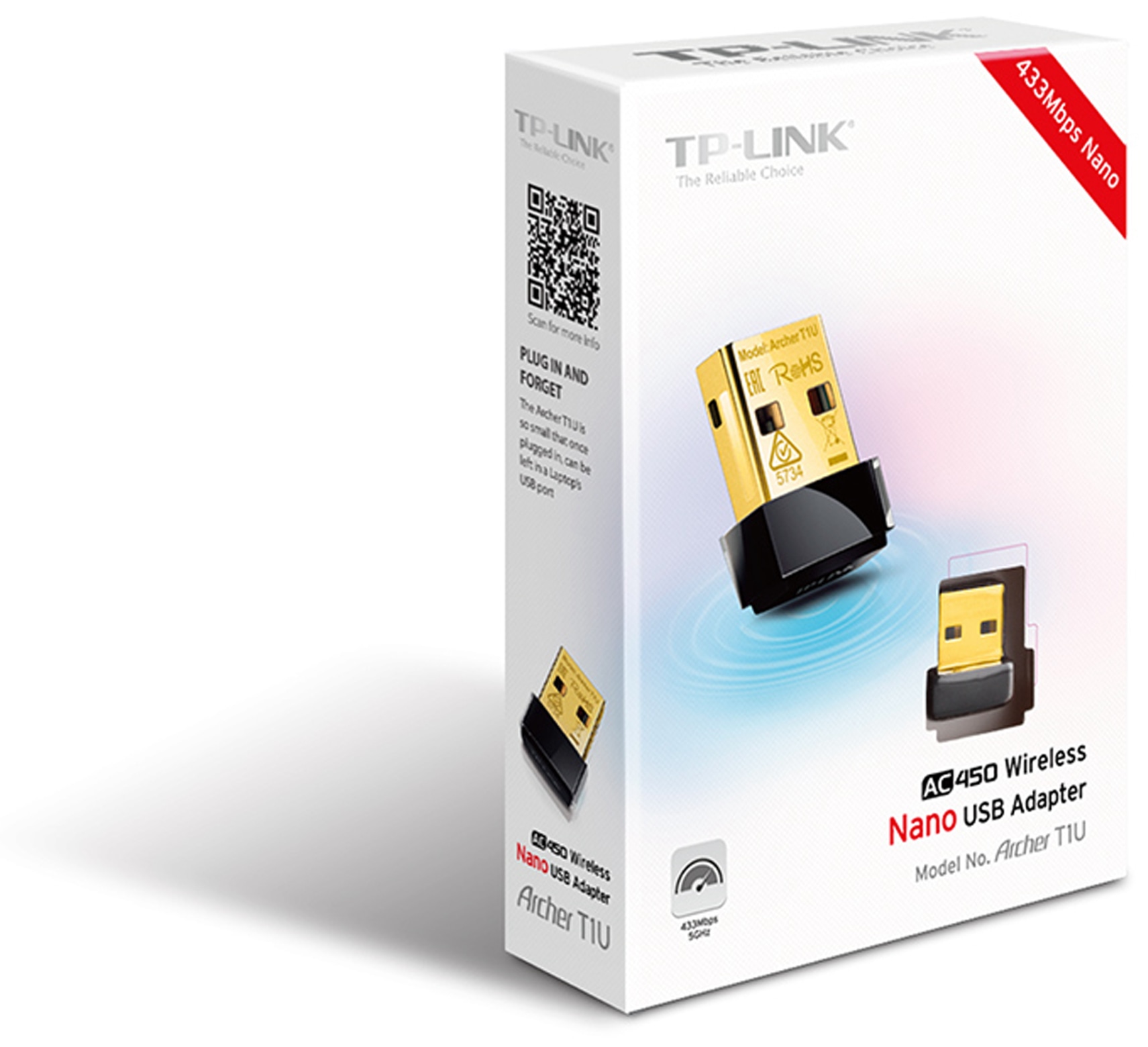 TP-Link USB-Netzwerkadapter Archer T1U, 5 GHz, 433 MBit/s, Nano