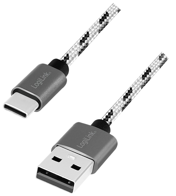 LOGILINK USB 2.0 Typ-C Kabel-Set CU0201 Alu, Nylon