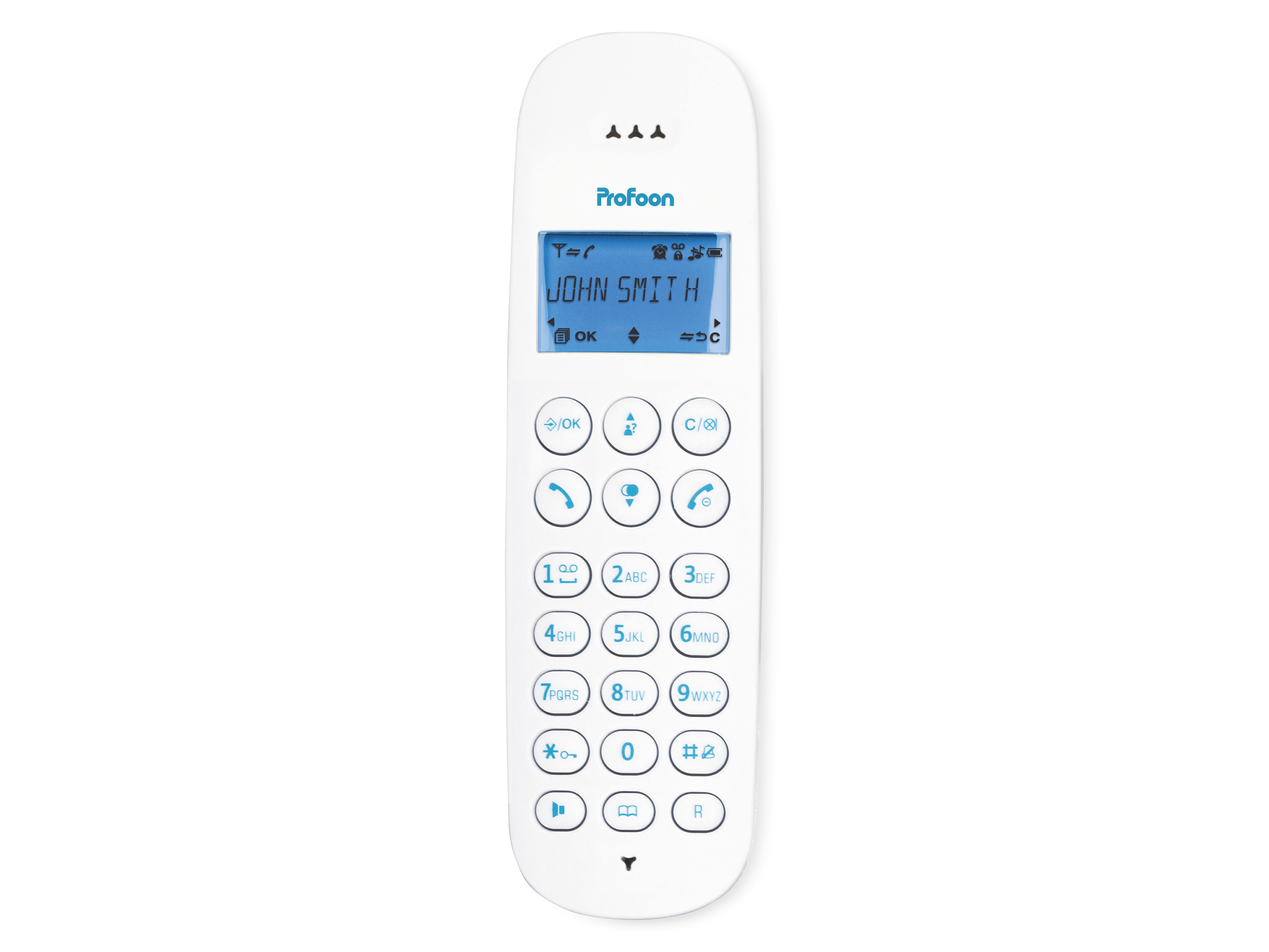 PROFOON DECT-Telefon PDX300BW, weiß/blau
