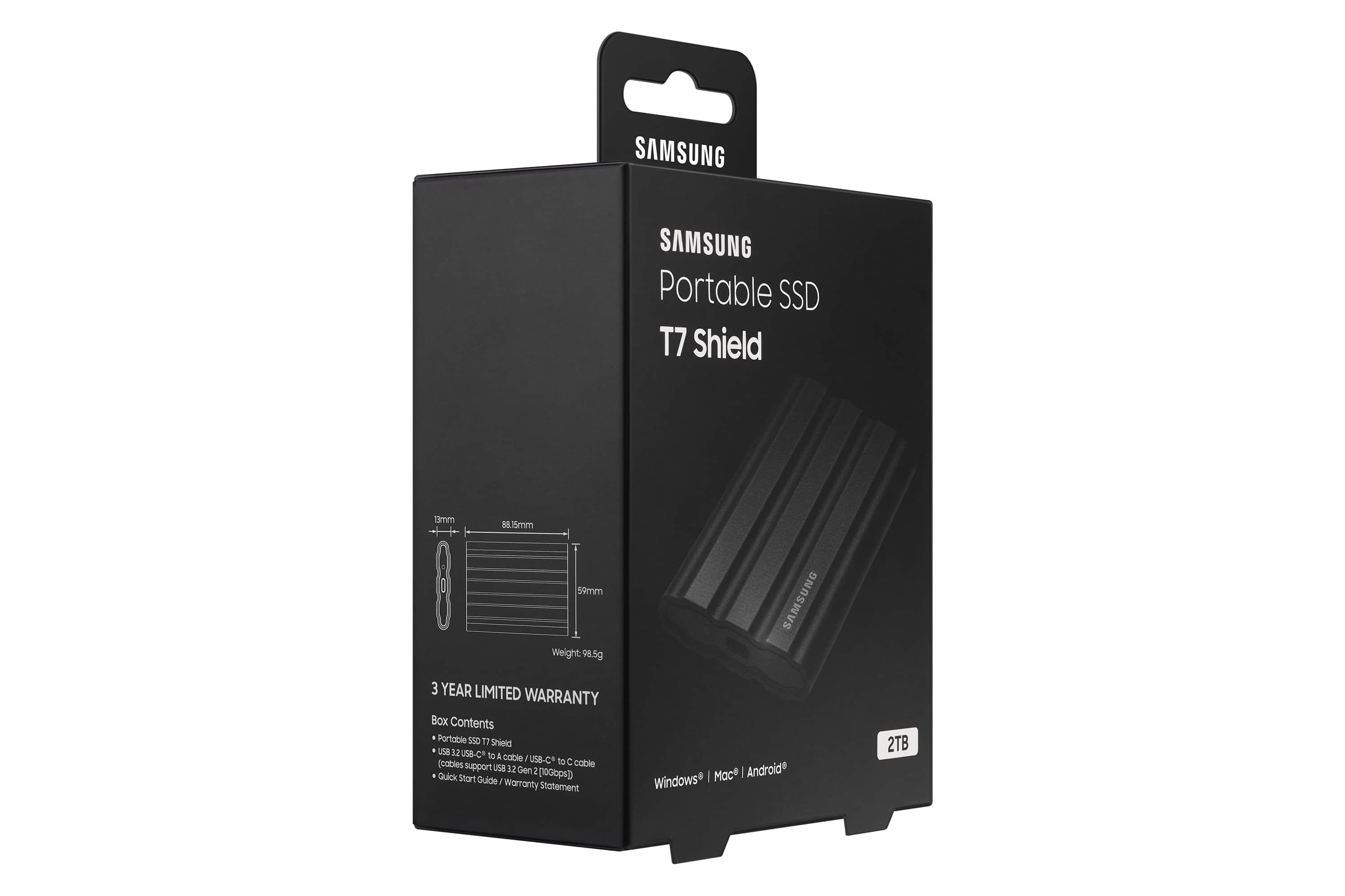 SAMSUNG Externe SSD Portable T7 Shield 2 TB schwarz