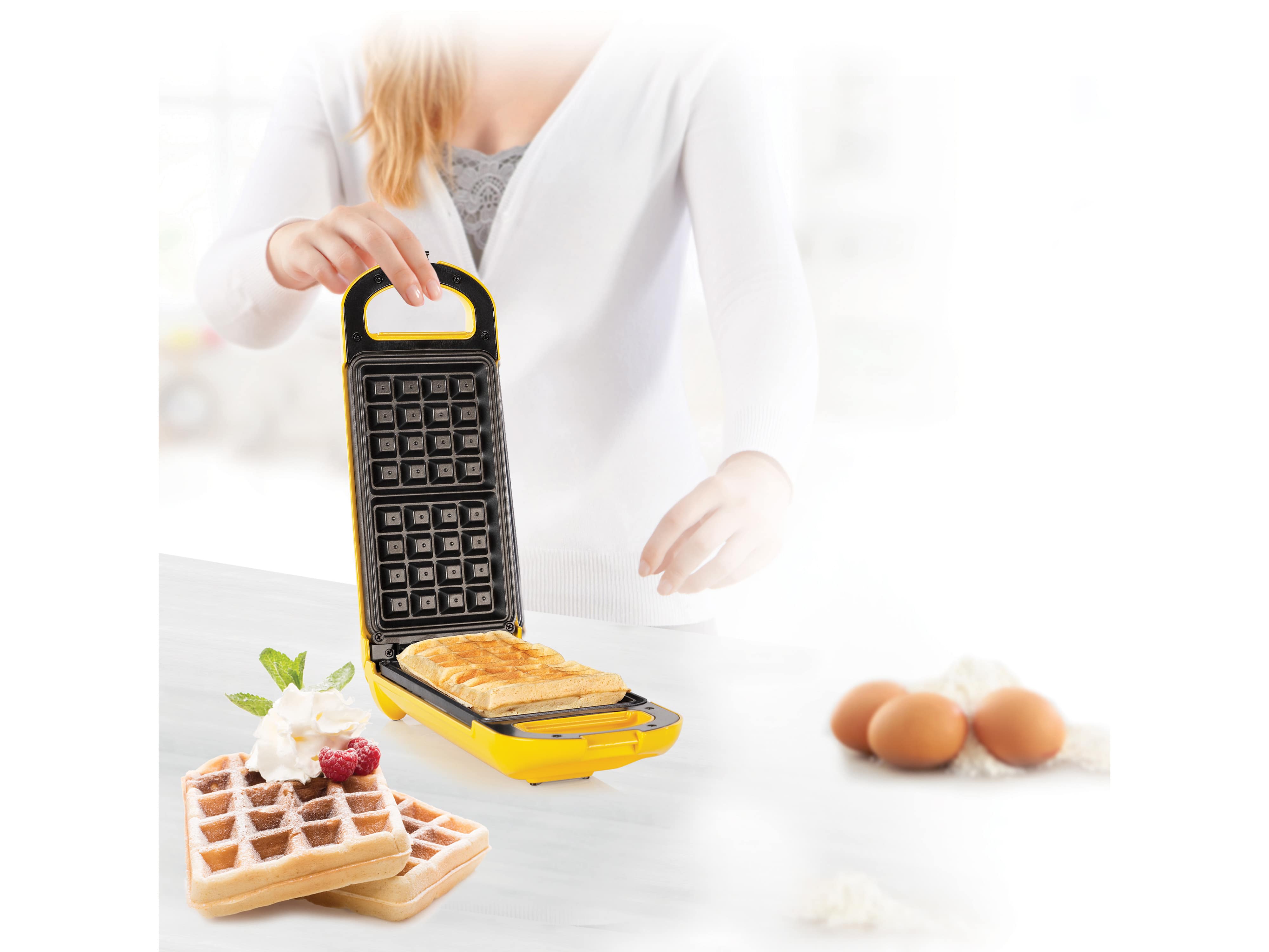 PRINCESS Waffeleisen Flip 01.132406.01.001, Drehfunktion, 700 W, gelb