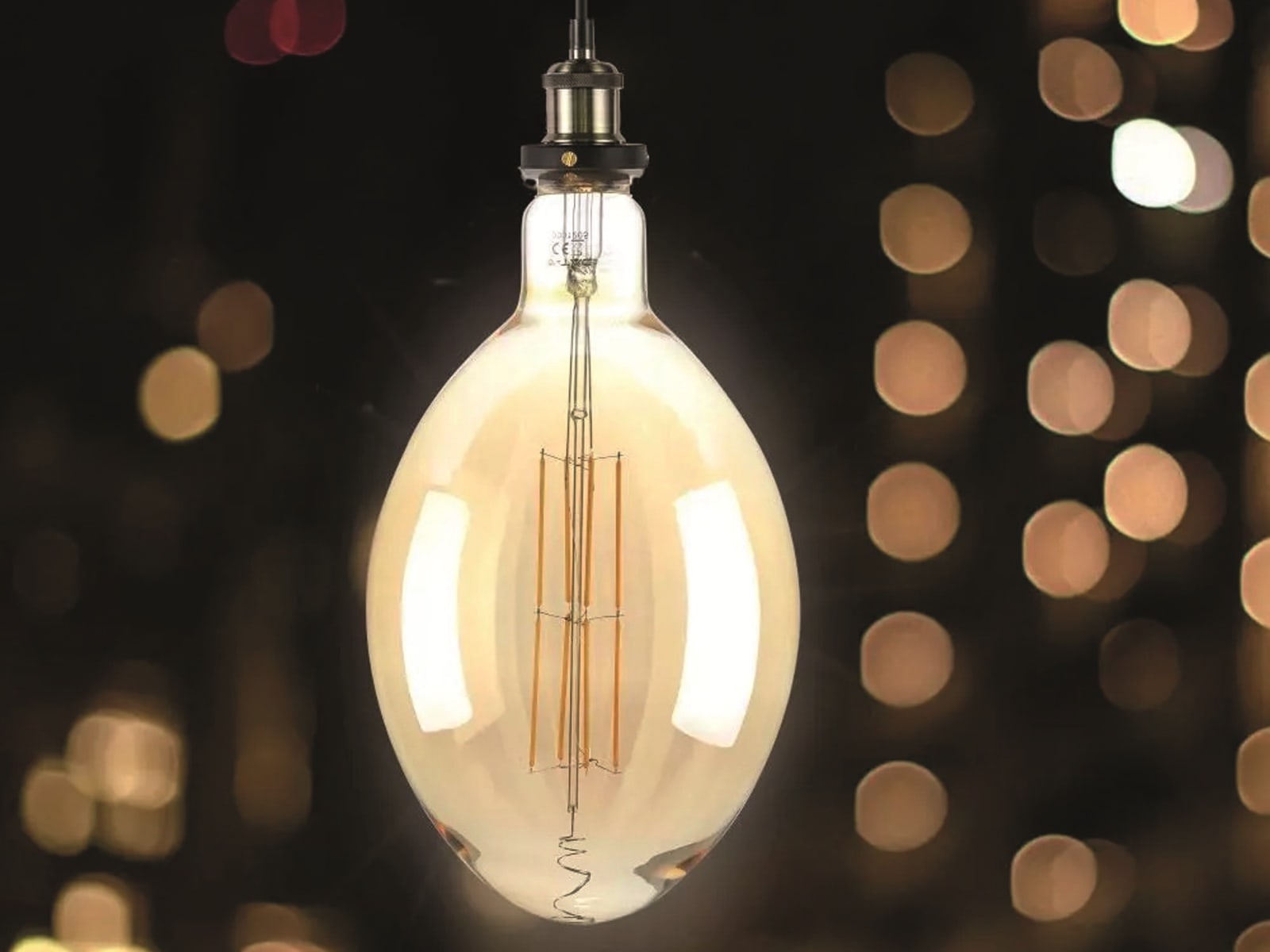 V-TAC LED-Deko Lampe Amber, VT-2178D, E27, EEK: G, 8 W, 600 lm, 2000 K, dimmbar
