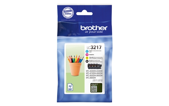 BROTHER Tintenpatronen LC-3217 4er-Pack, Schwarz, Gelb, Cyan, Magenta