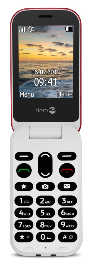 DORO Handy 6040, rot/weiß