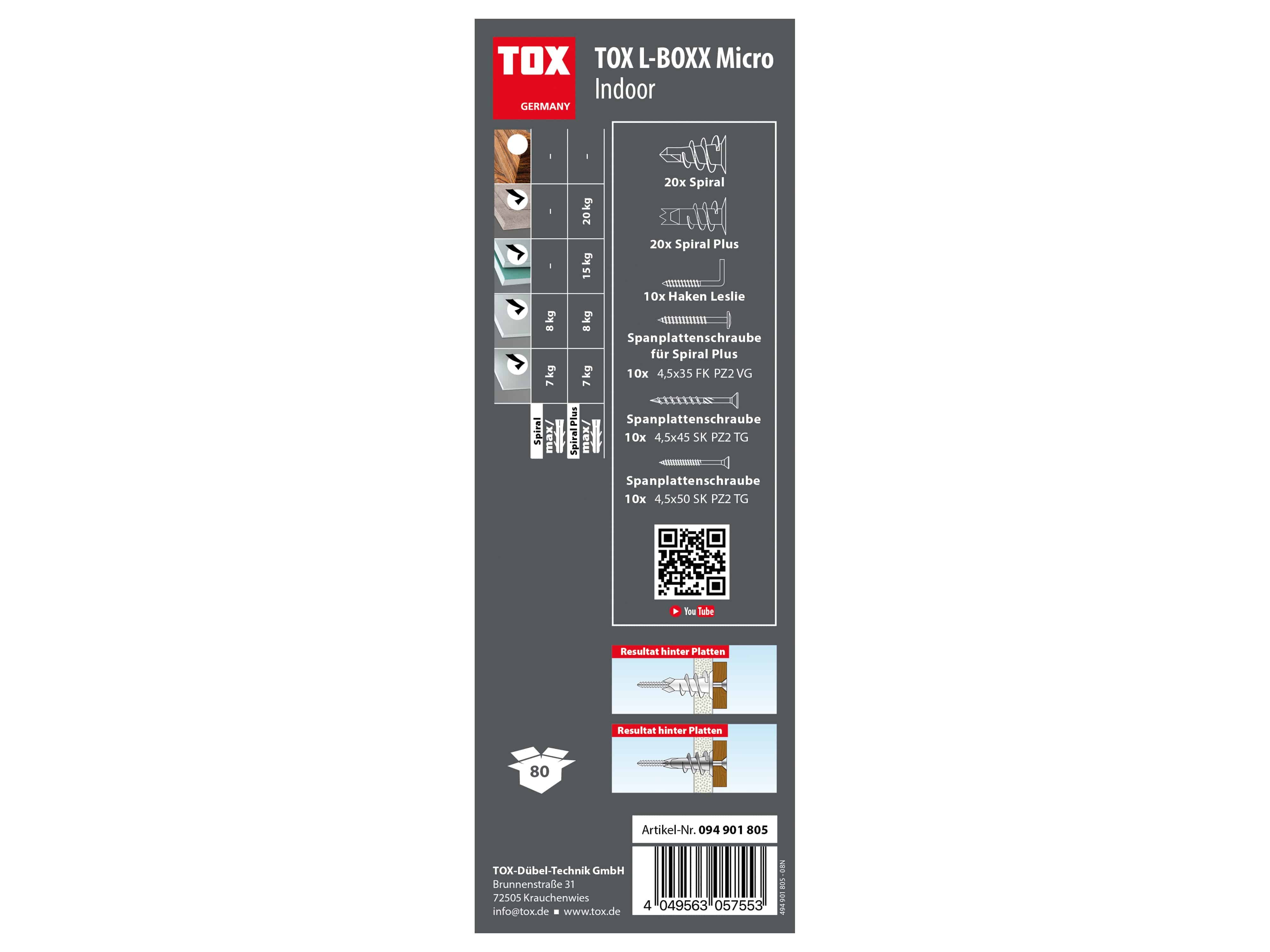 TOX L-Boxx Micro Indoor, 80-teilig