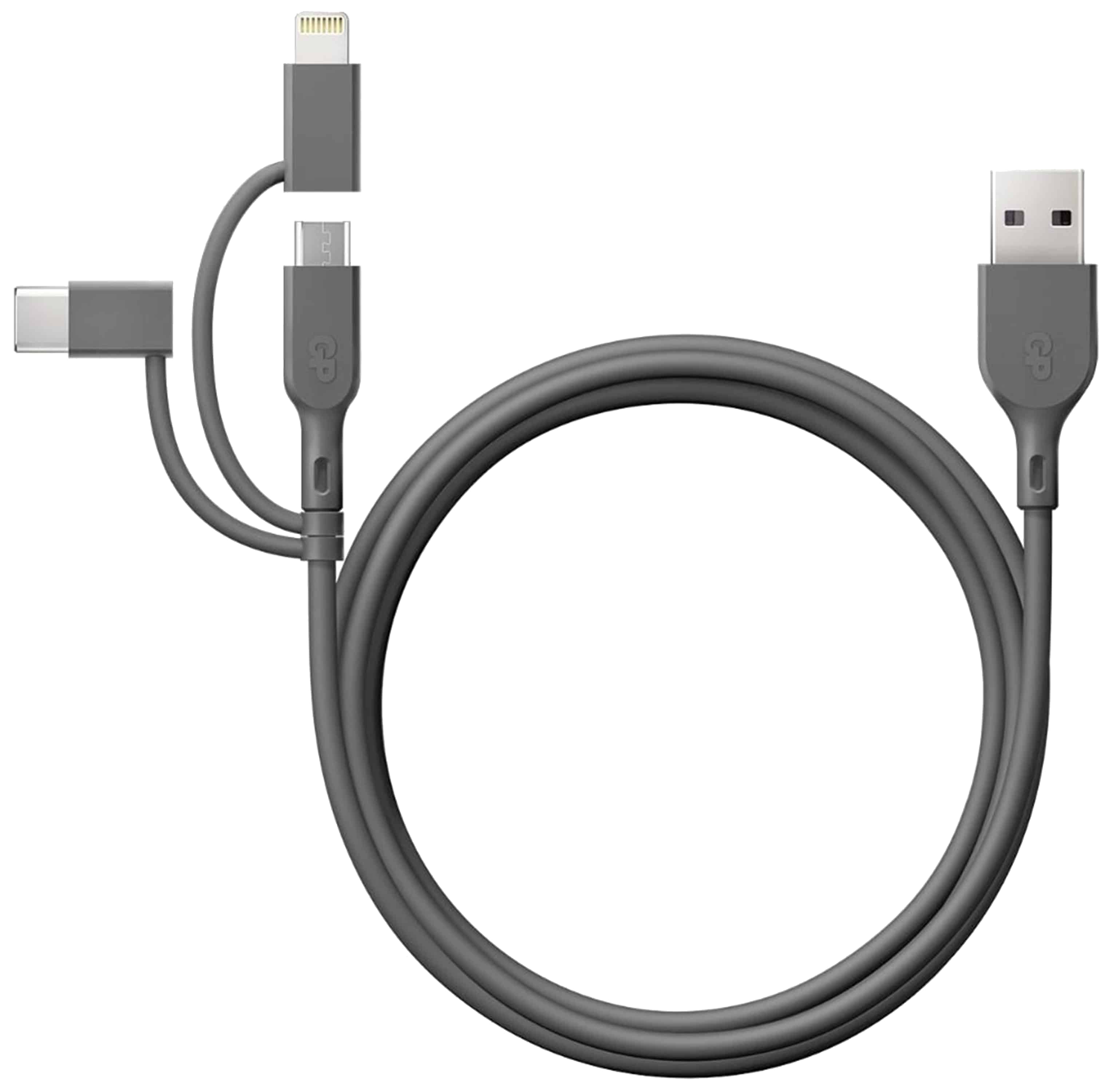 GP USB Lade-/Sync-Kabel CY1N 3-in-1-Kabel mit Micro USB, Lightning und USB-C