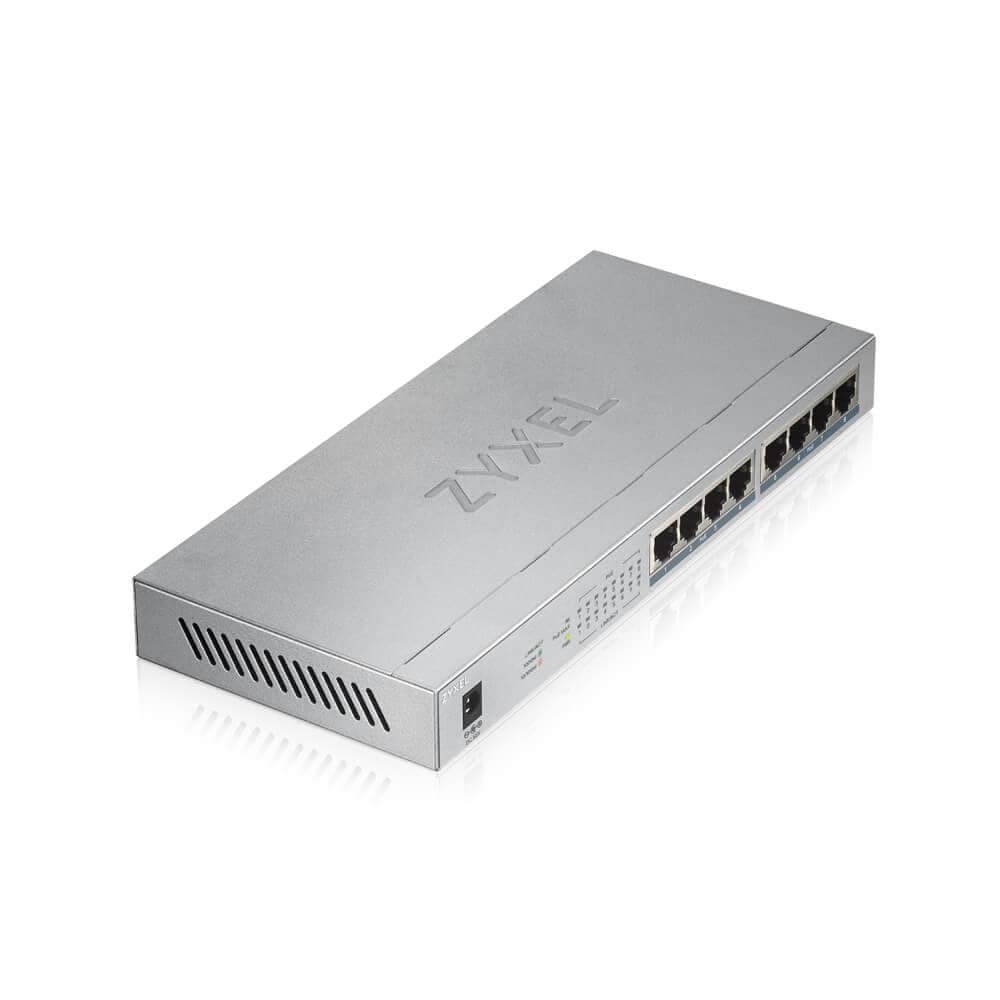 ZYXEL Switch GS1008, 8x GE, PoE+