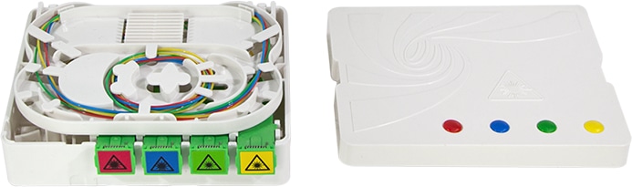 LOGILINK FTTH-Anschlussbox FB4SC50, 4x SC/APC, mit 50 m Verlegekabel