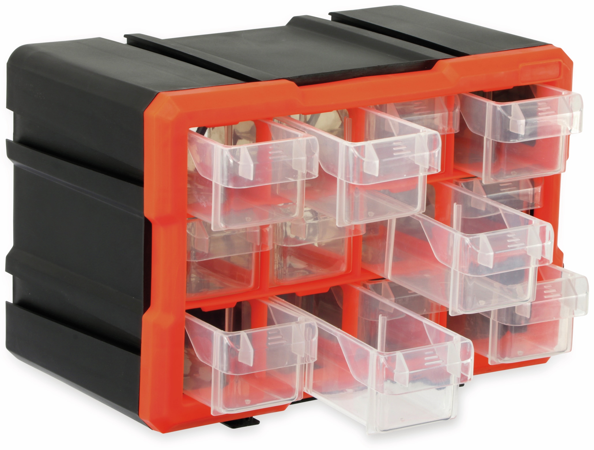DAYTOOLS Werkzeugbox TW2022, Kunststoff,12-teilig, schwarz/orange